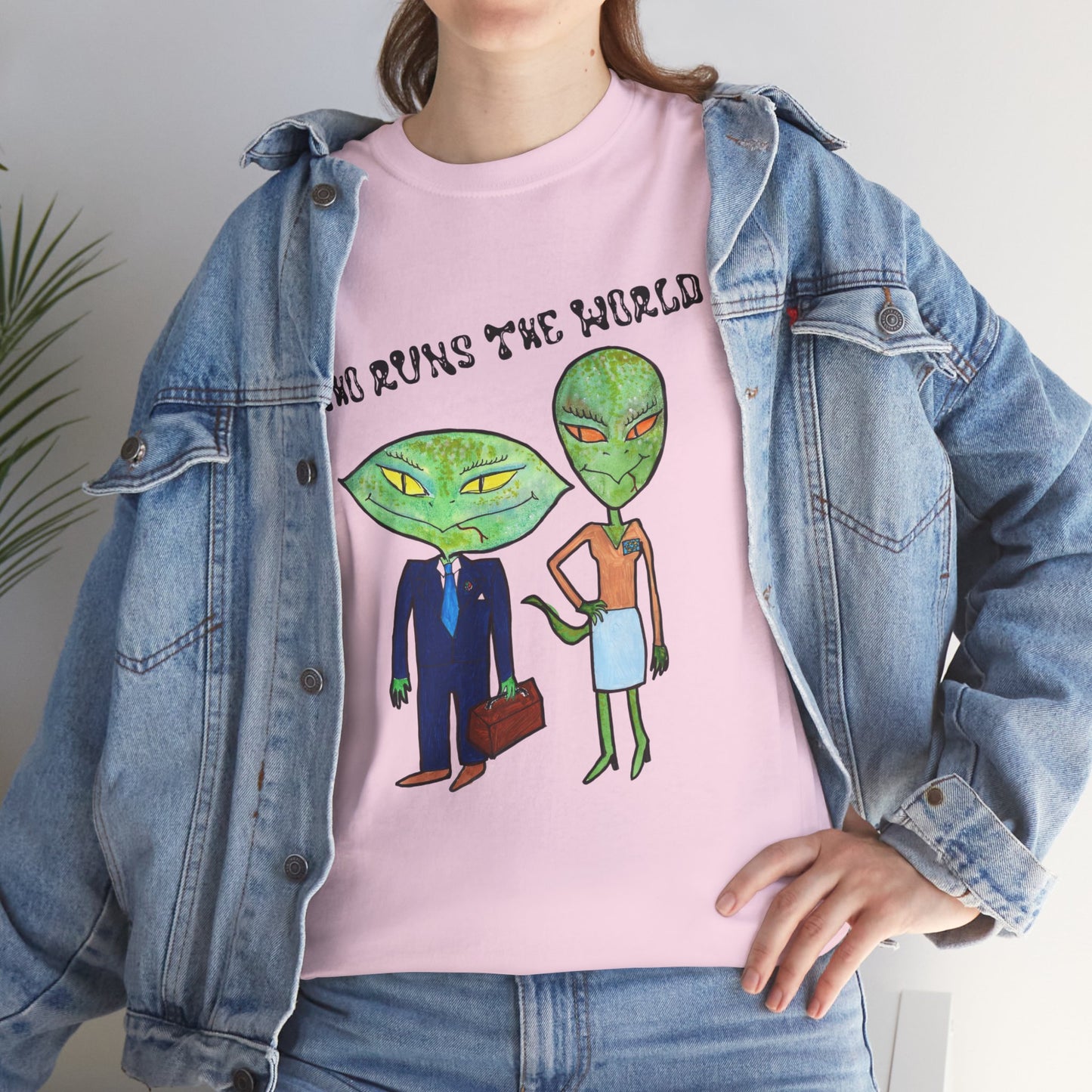 Who Runs the World Reptilians Unisex Cotton Tee USA