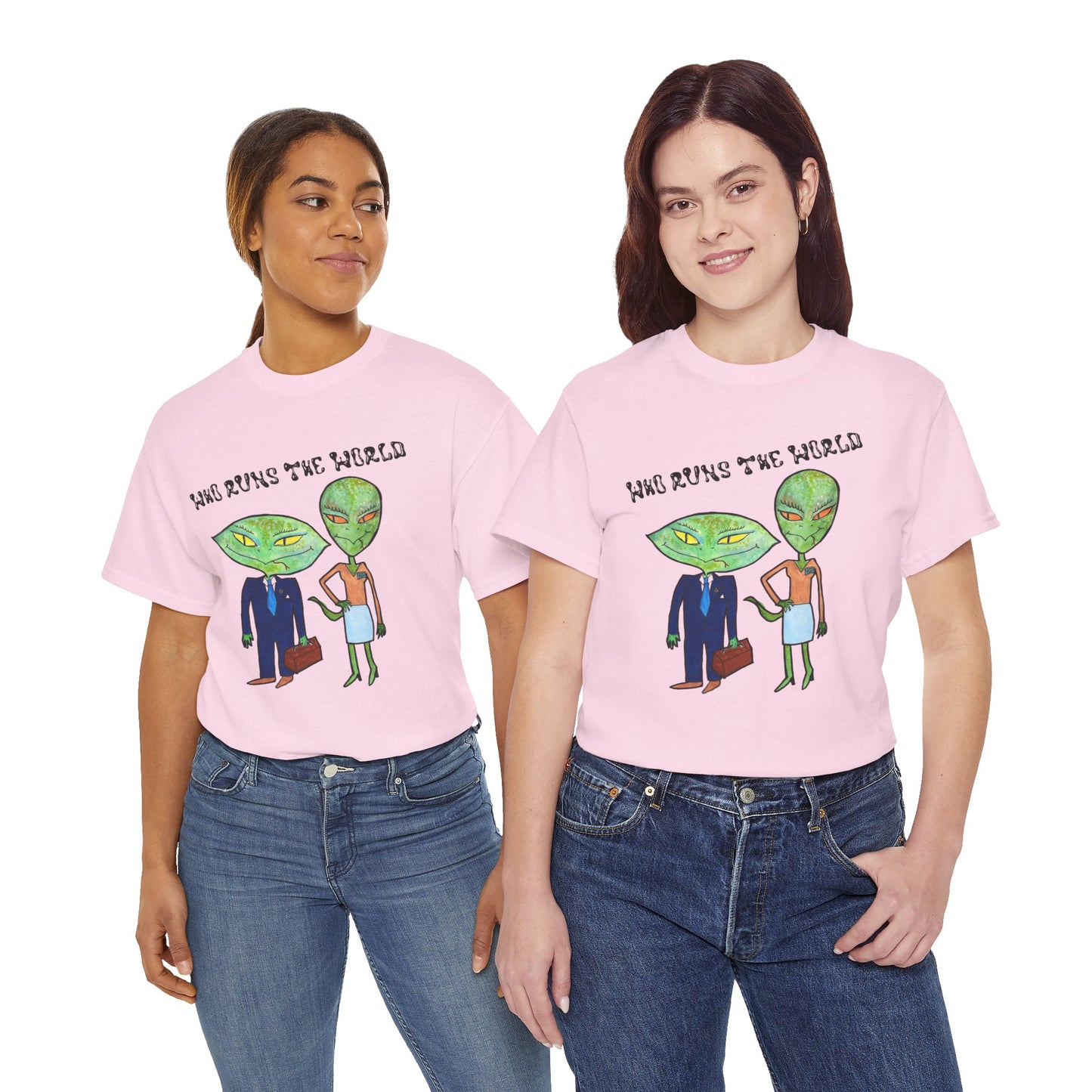 Who Runs the World Reptilians Unisex Cotton Tee USA