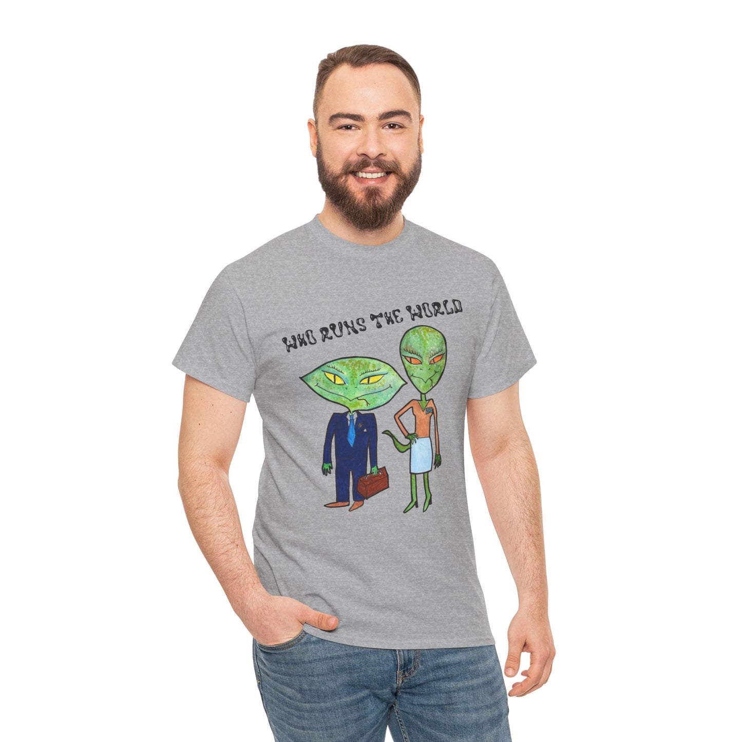 Who Runs the World Reptilians Unisex Cotton Tee USA