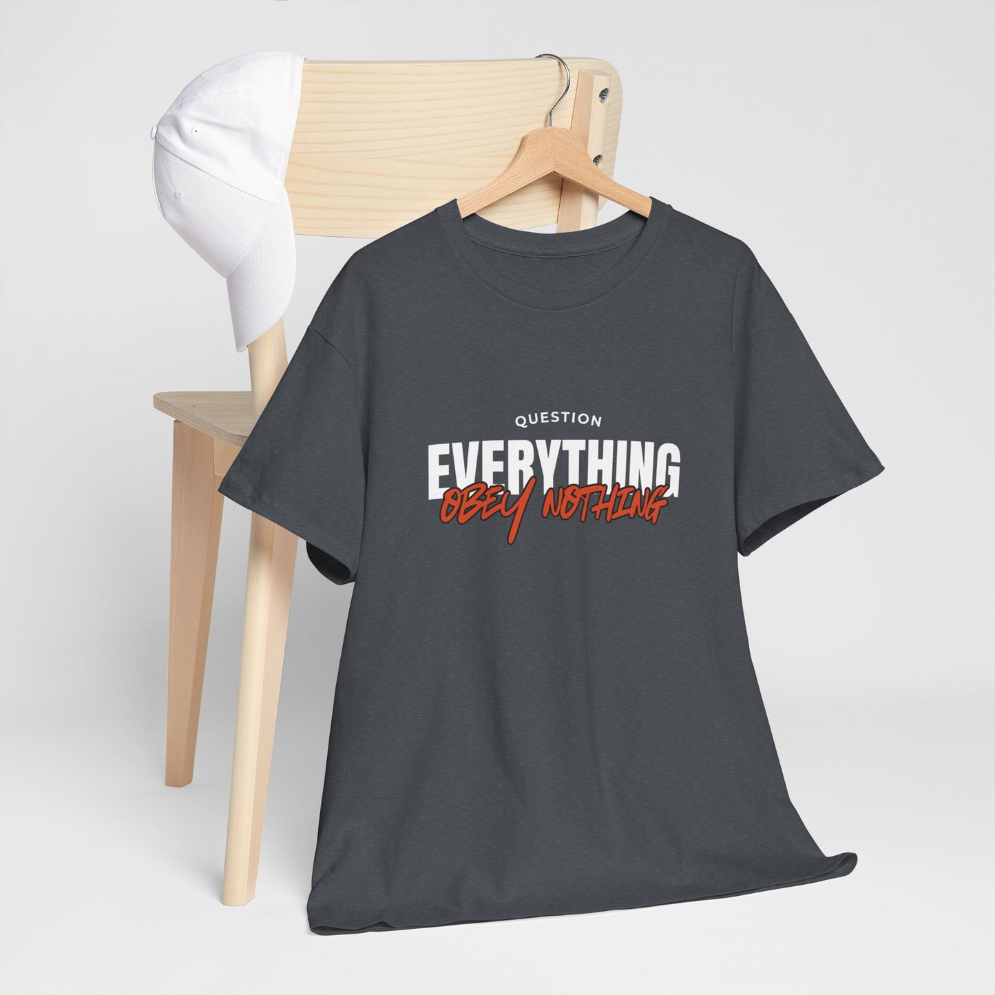 Question Everything Obey Nothing Cotton Tee USA