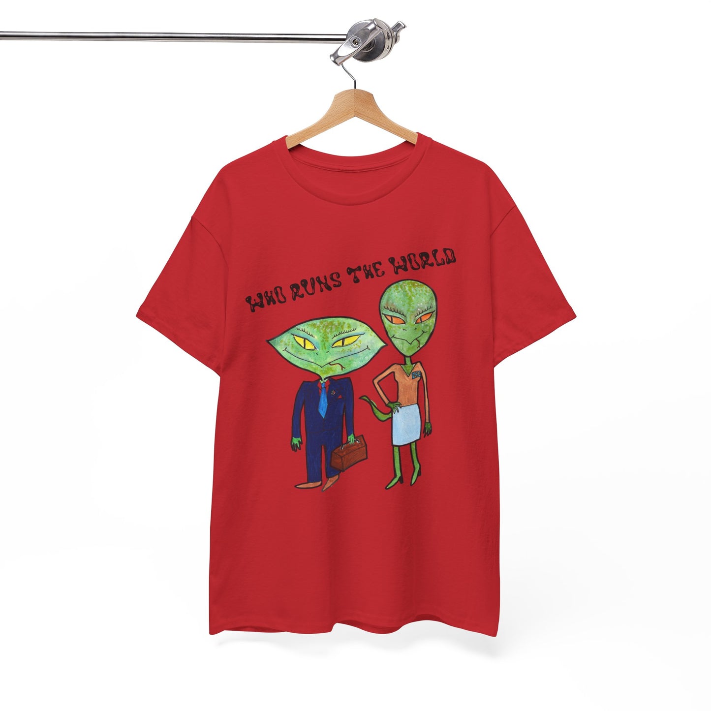 Who Runs the World Reptilians Unisex Cotton Tee USA