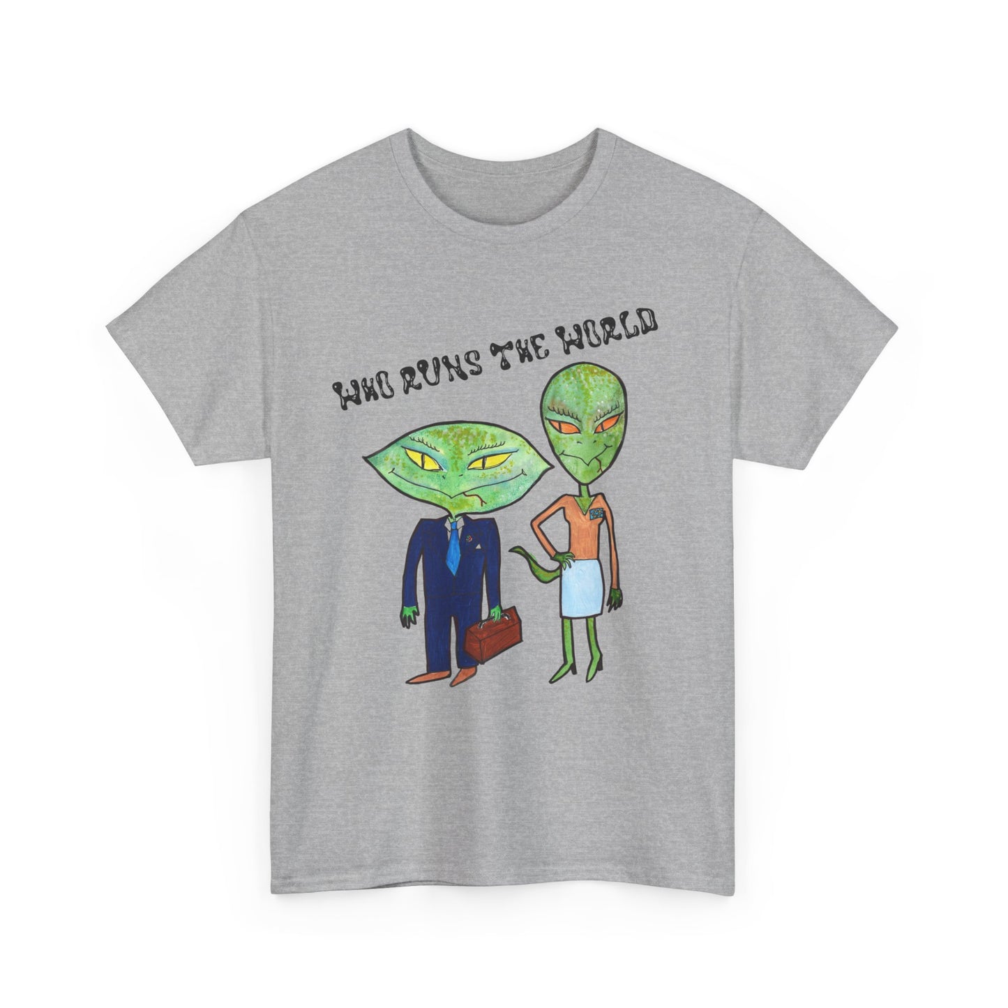 Who Runs the World Reptilians Unisex Cotton Tee USA