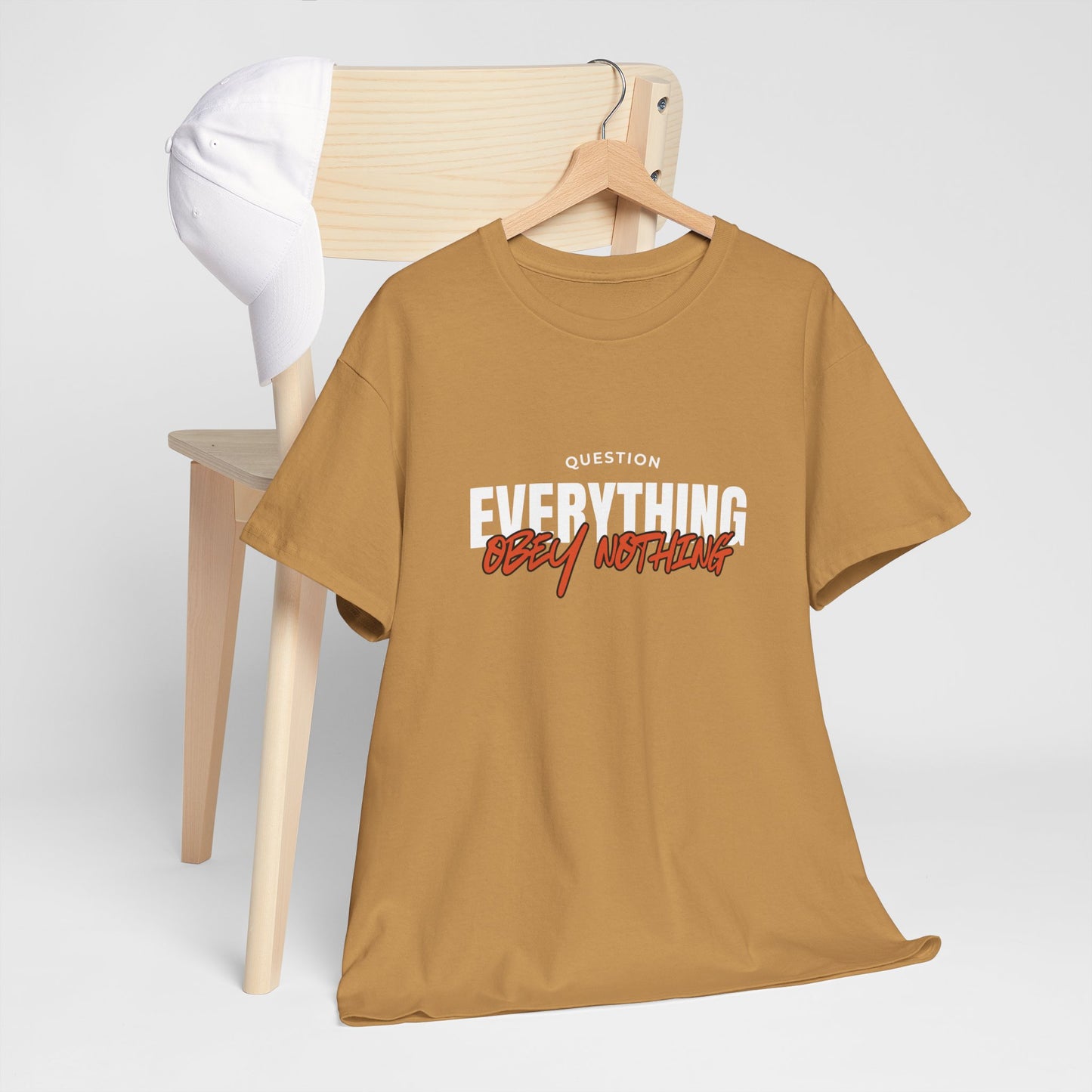 Question Everything Obey Nothing Cotton Tee USA