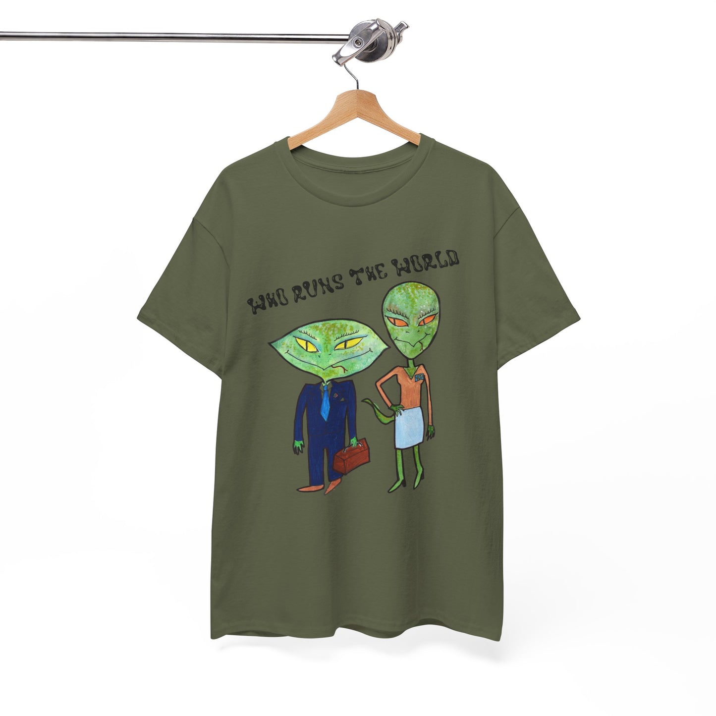 Who Runs the World Reptilians Unisex Cotton Tee USA