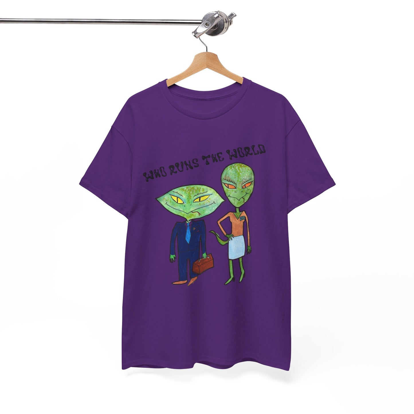 Who Runs the World Reptilians Unisex Cotton Tee USA