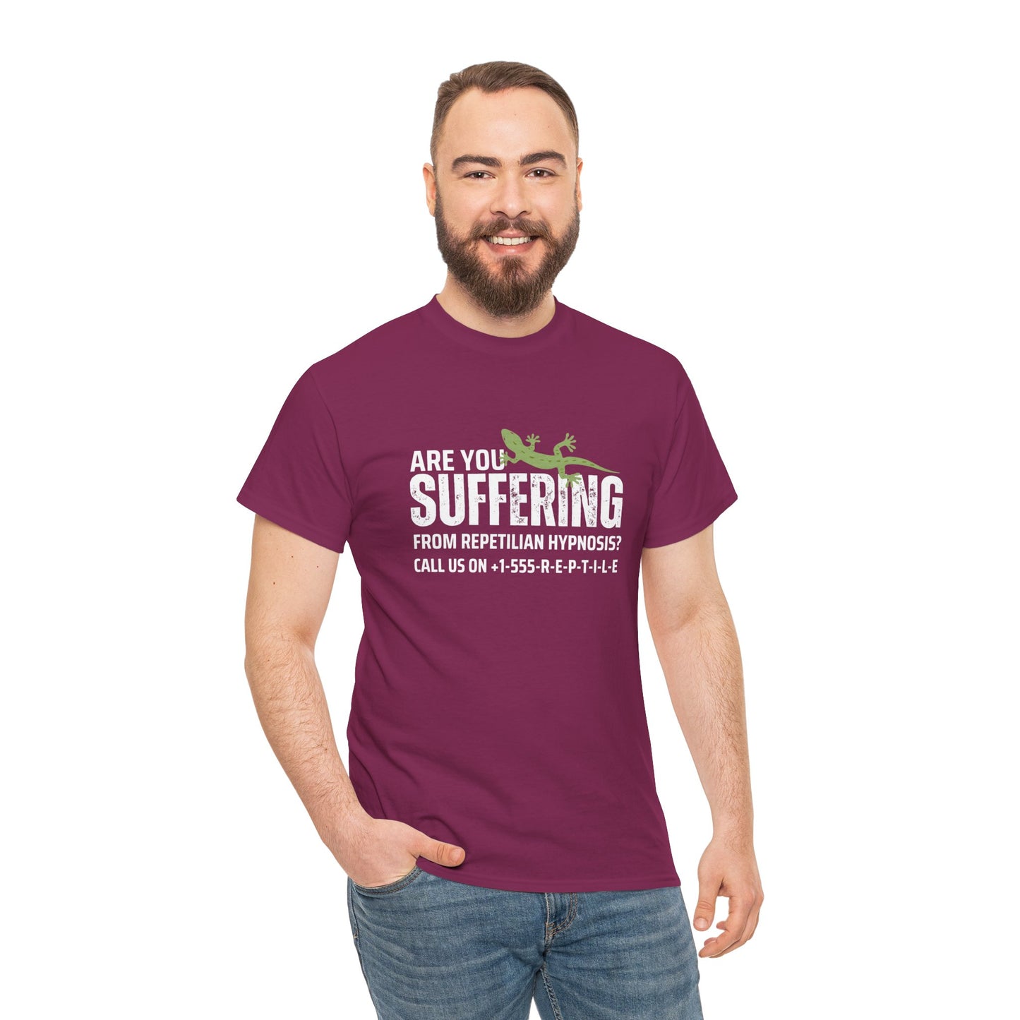 Suffering from Reptilian Hypnosis Unisex Cotton Tee USA