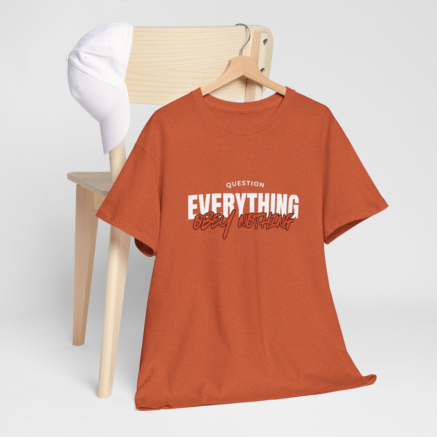 Question Everything Obey Nothing Cotton Tee USA