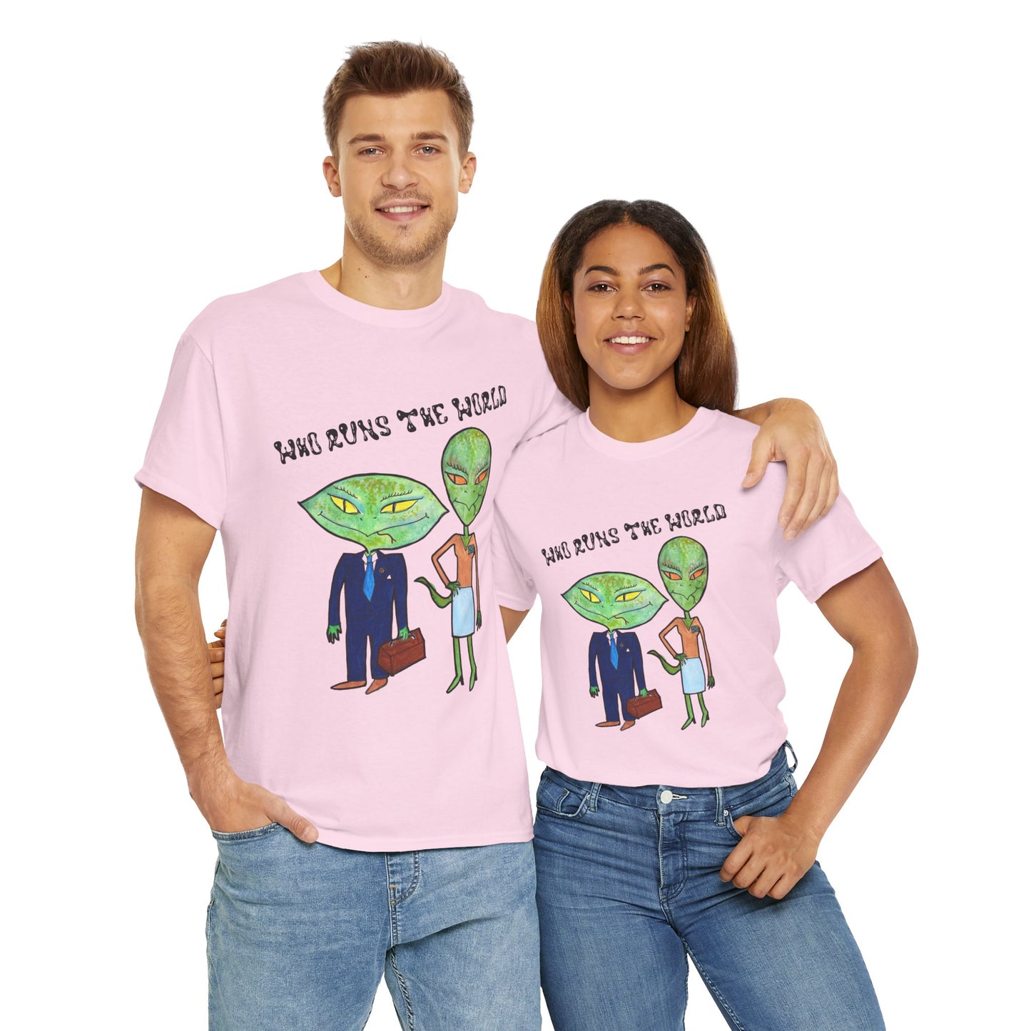 Who Runs the World Reptilians Unisex Cotton Tee USA