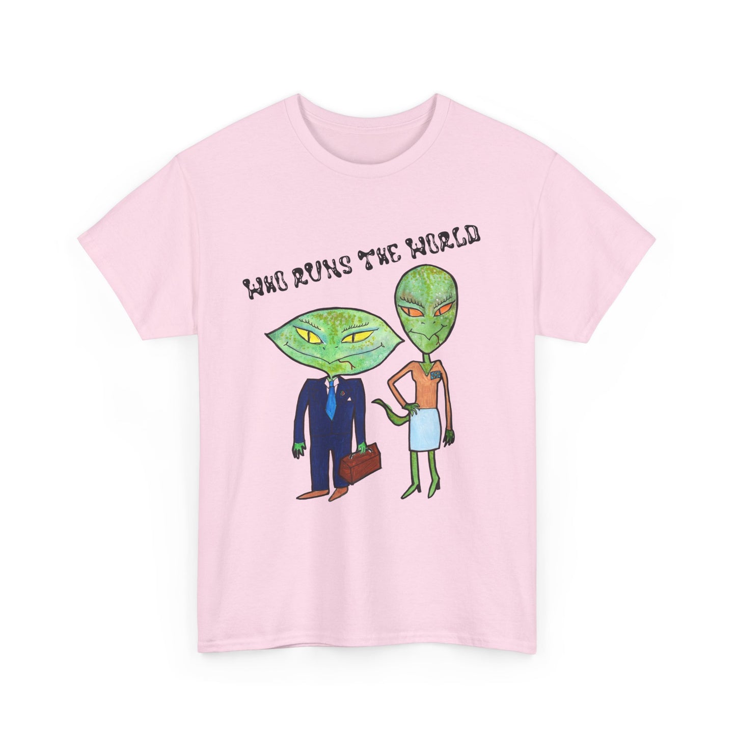 Who Runs the World Reptilians Unisex Cotton Tee USA