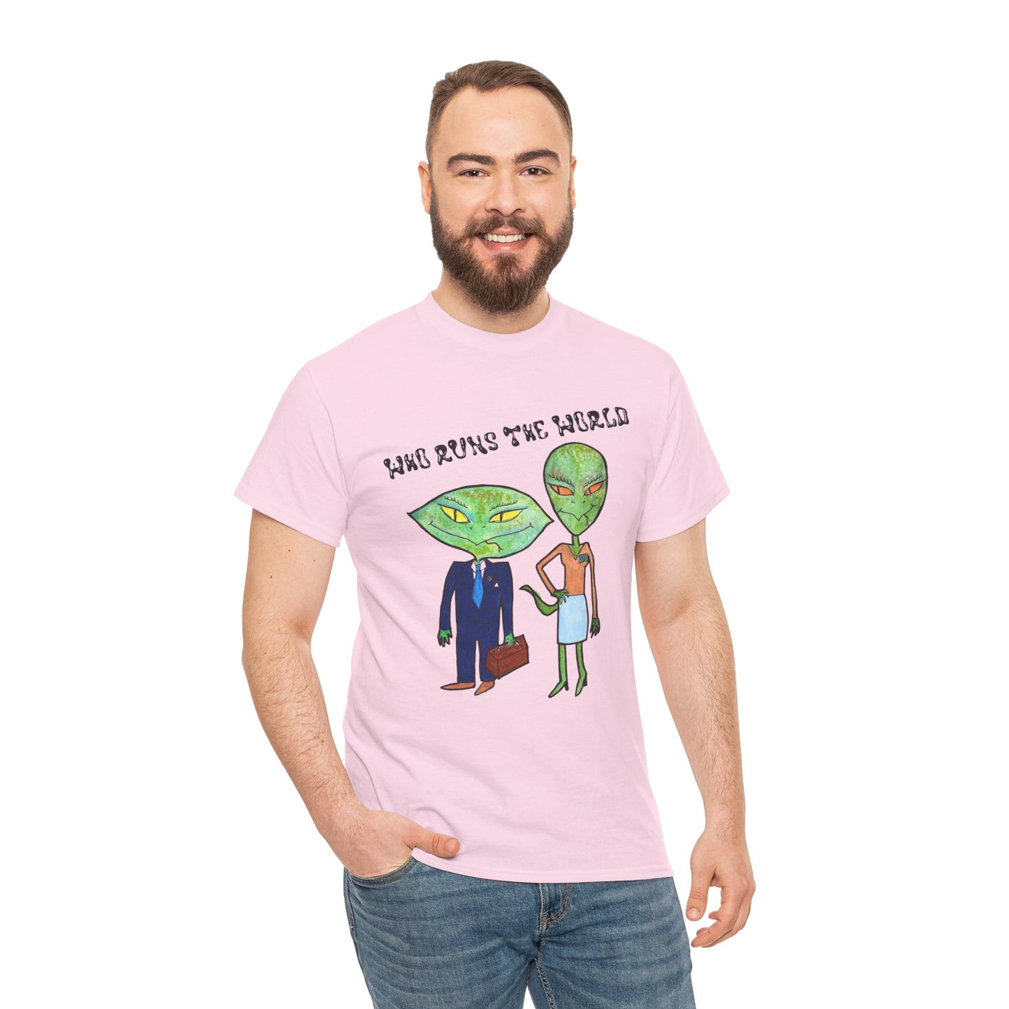 Who Runs the World Reptilians Unisex Cotton Tee USA