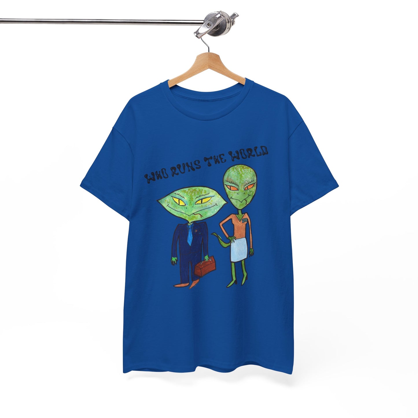 Who Runs the World Reptilians Unisex Cotton Tee USA