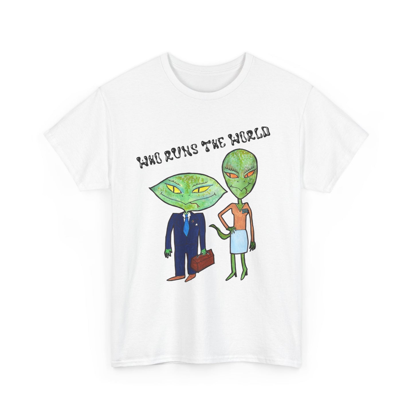 Who Runs the World Reptilians Unisex Cotton Tee USA