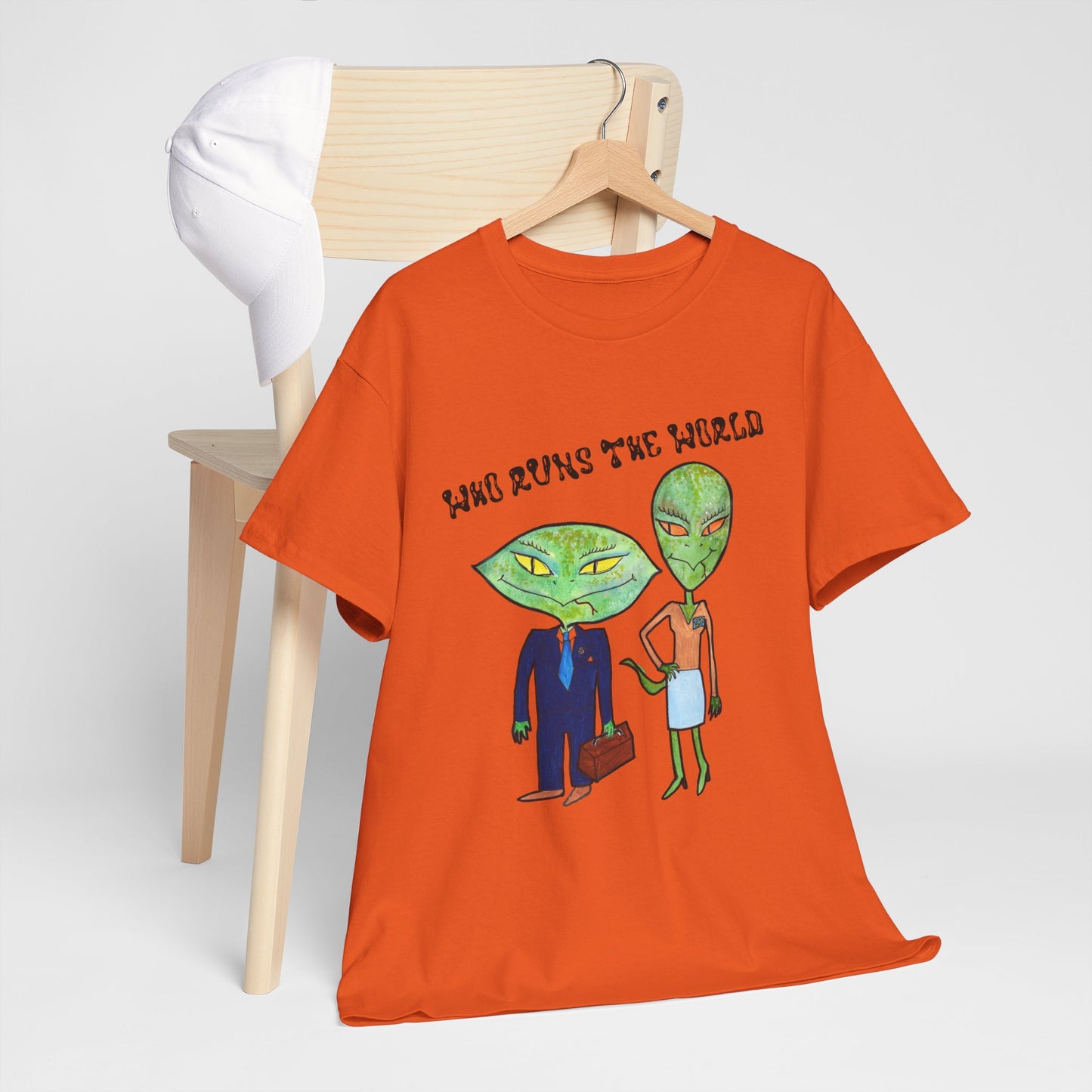 Who Runs the World Reptilians Unisex Cotton Tee USA