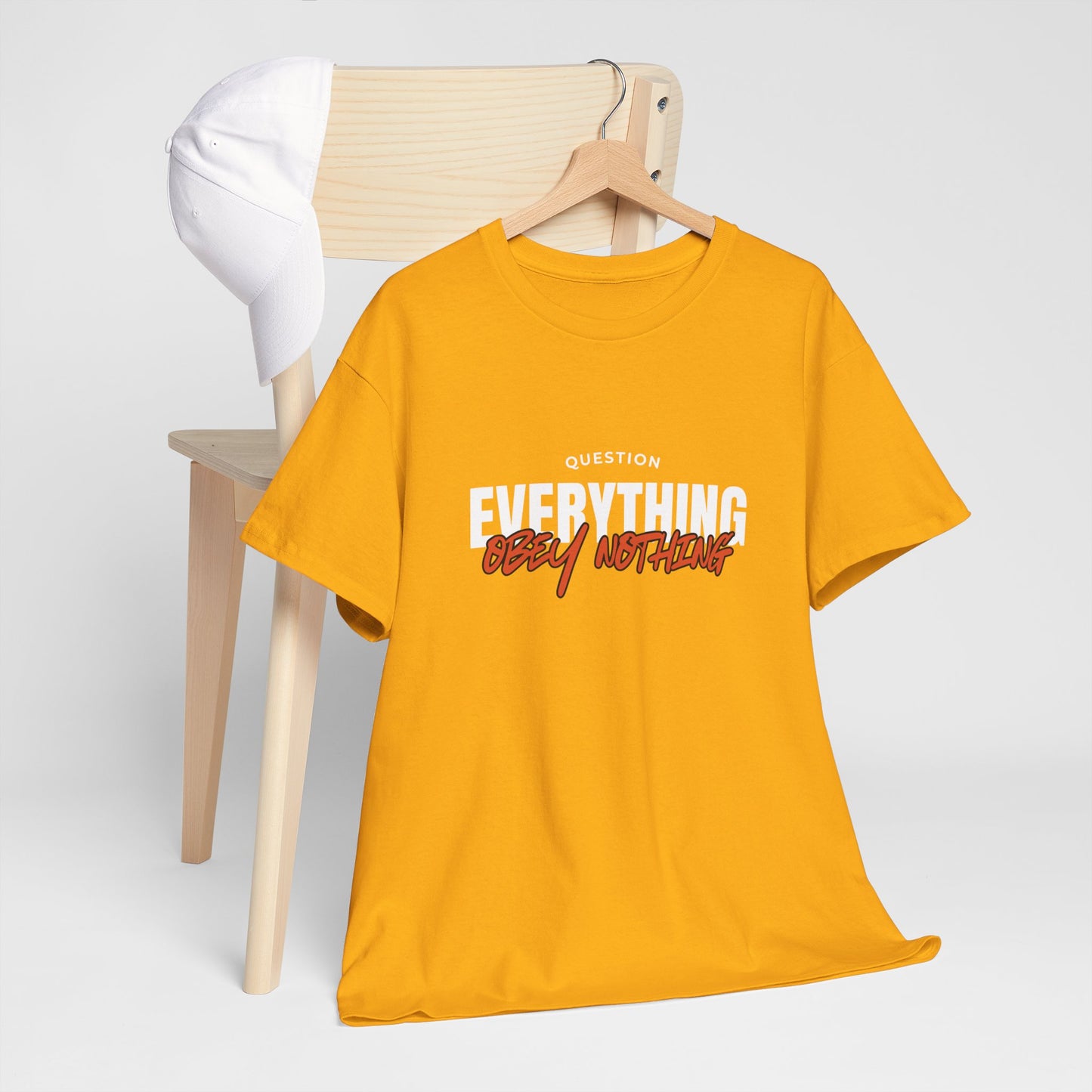 Question Everything Obey Nothing Cotton Tee USA