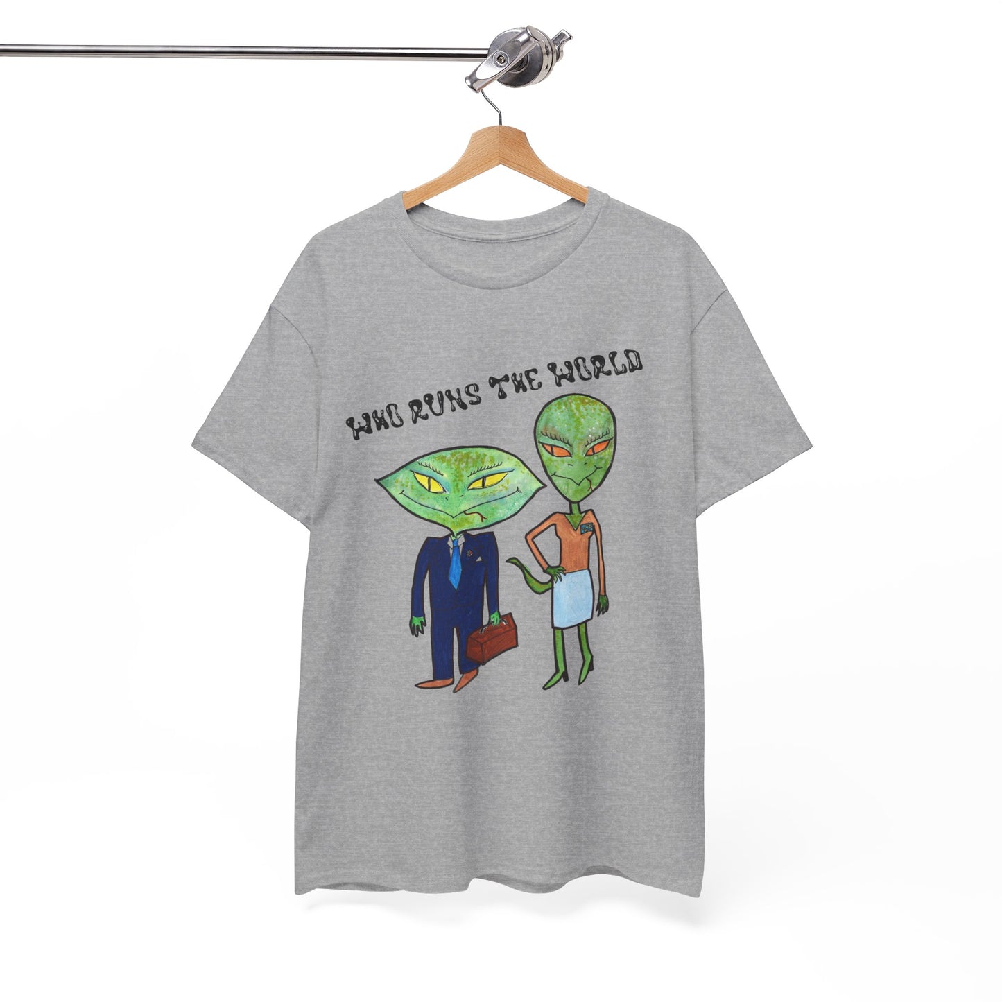 Who Runs the World Reptilians Unisex Cotton Tee USA