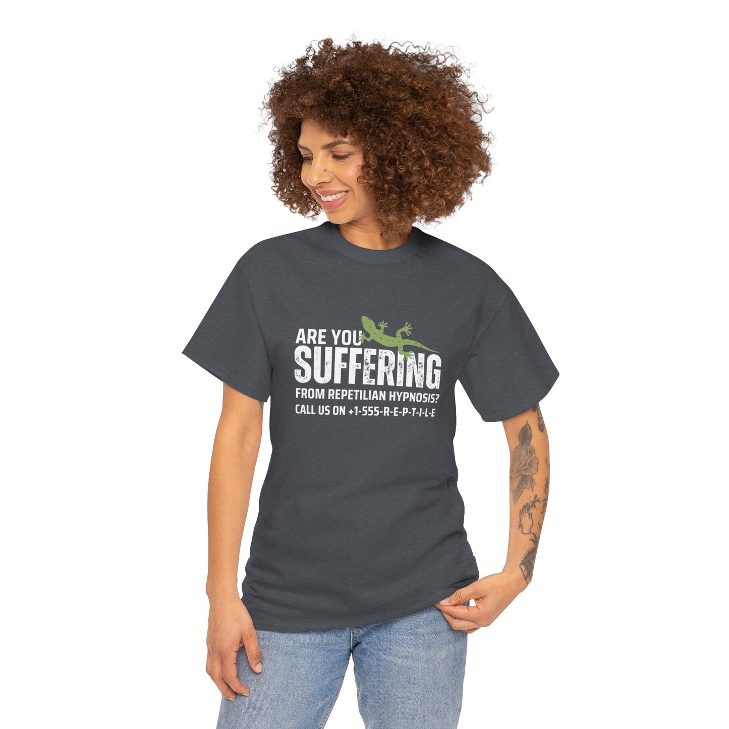 Suffering from Reptilian Hypnosis Unisex Cotton Tee USA