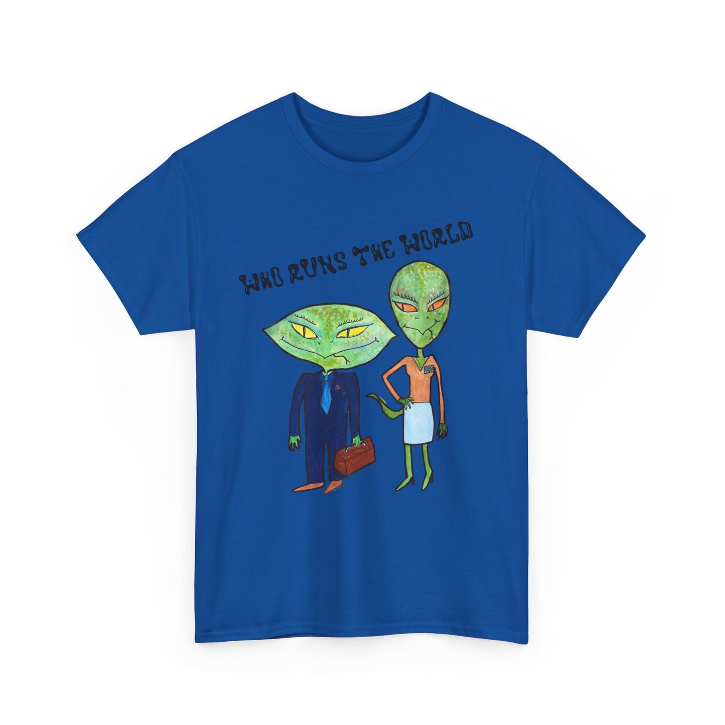 Who Runs the World Reptilians Unisex Cotton Tee USA