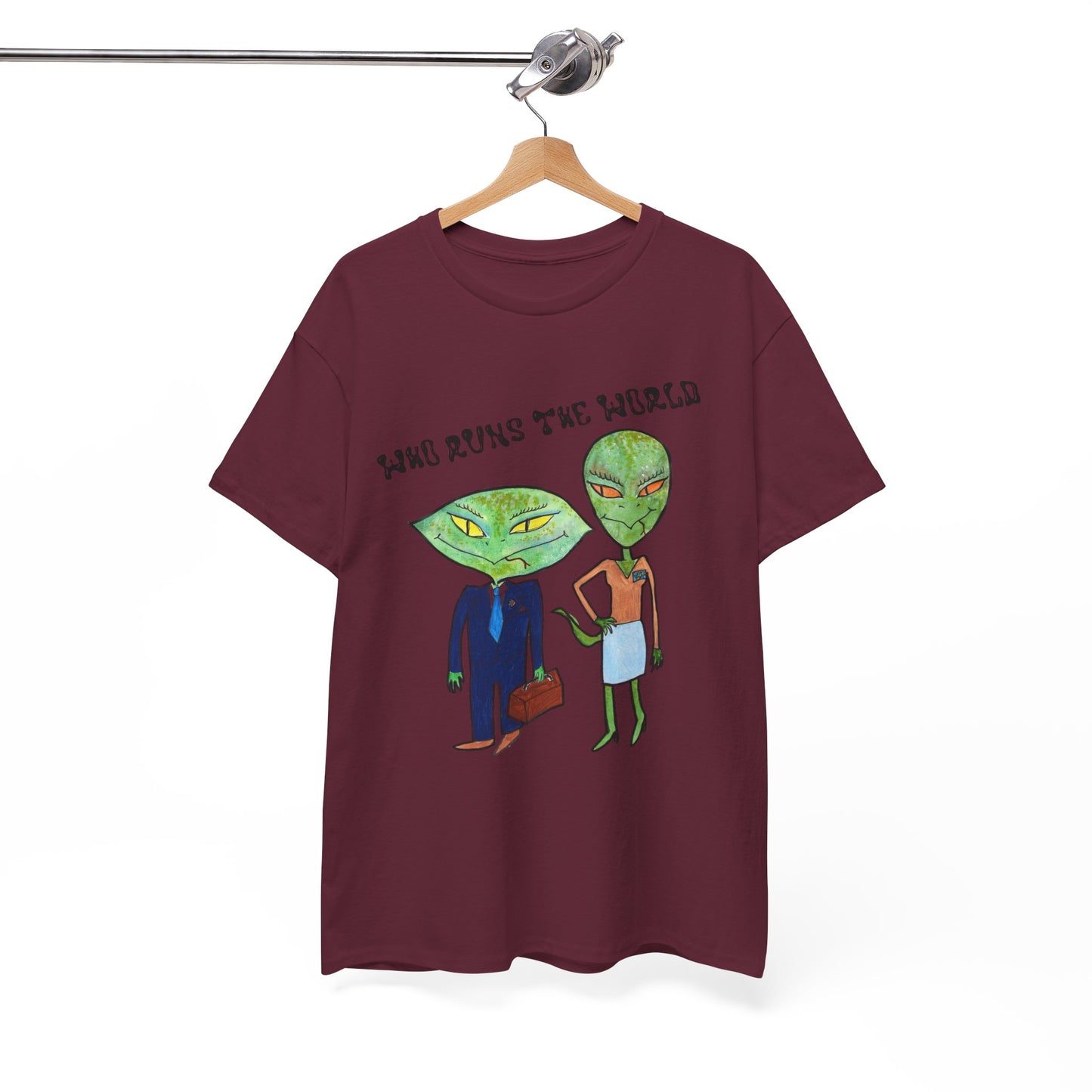 Who Runs the World Reptilians Unisex Cotton Tee USA