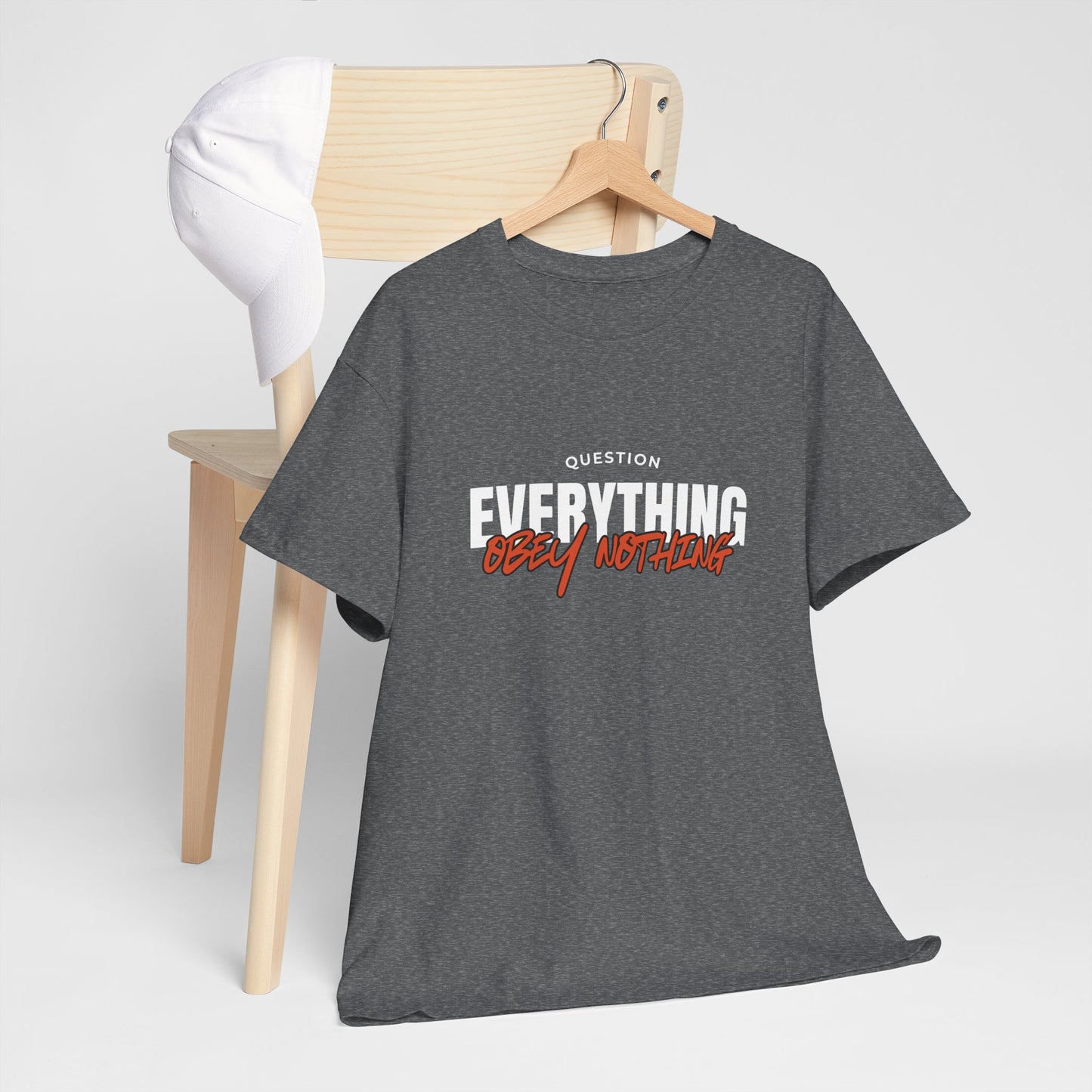 Question Everything Obey Nothing Cotton Tee USA
