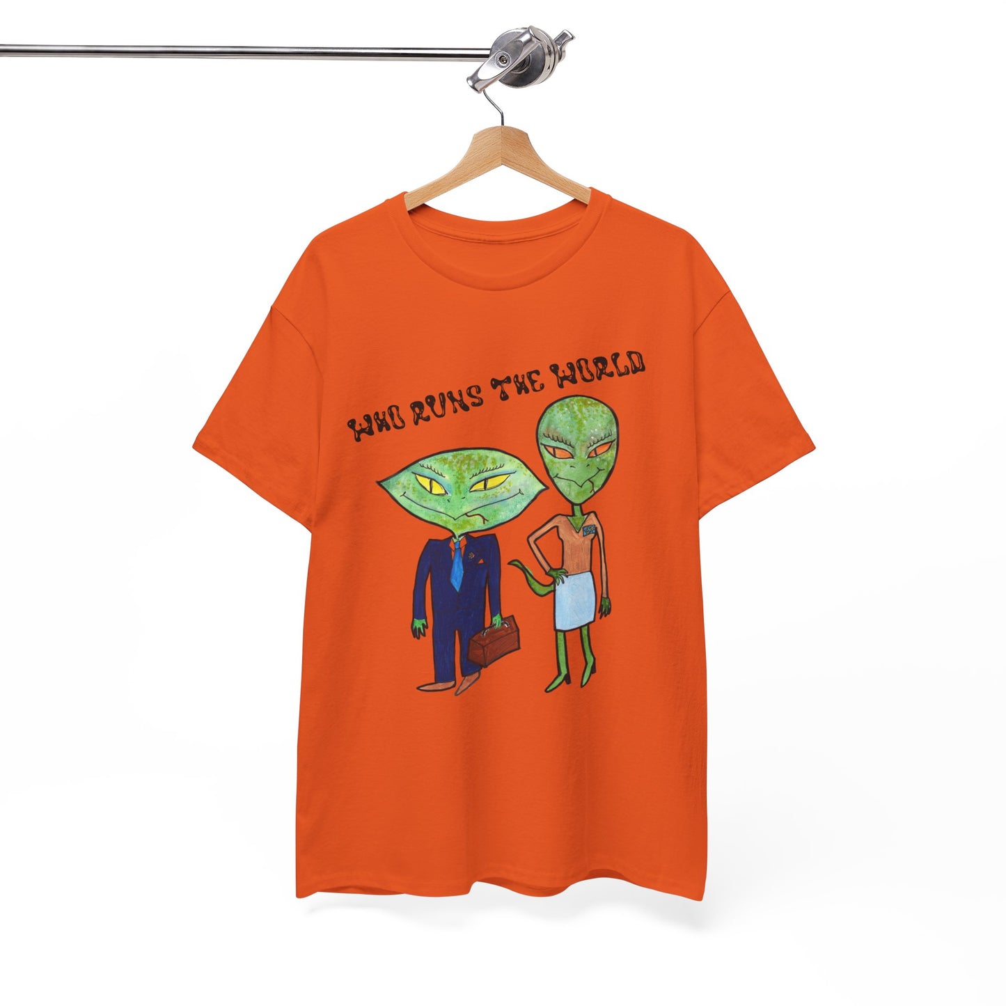 Who Runs the World Reptilians Unisex Cotton Tee USA