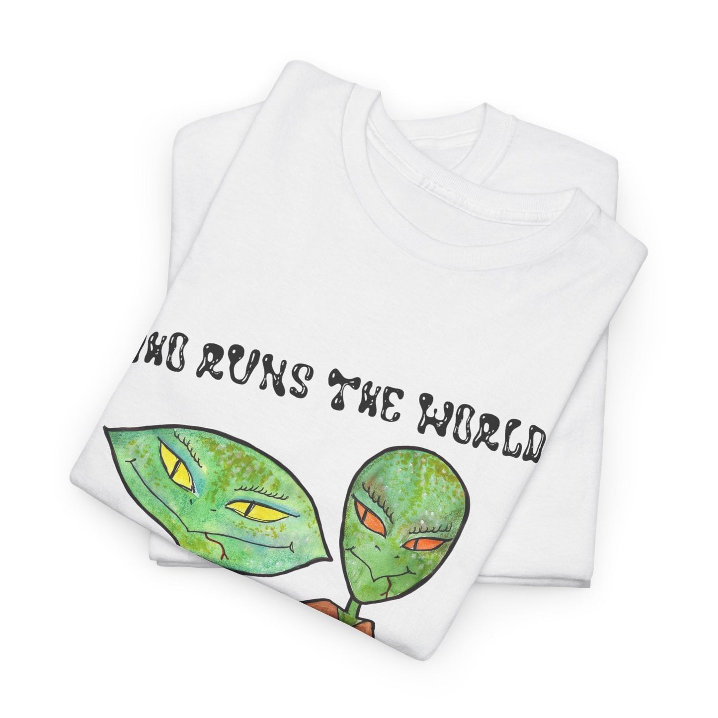 Who Runs the World Reptilians Unisex Cotton Tee USA