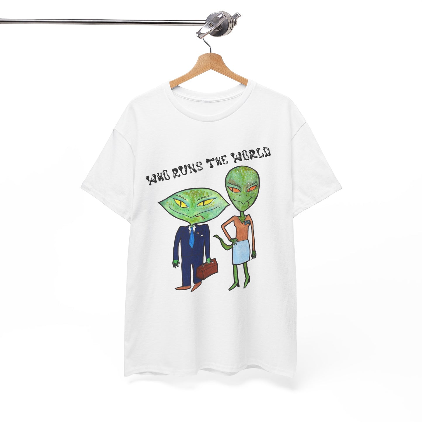 Who Runs the World Reptilians Unisex Cotton Tee USA
