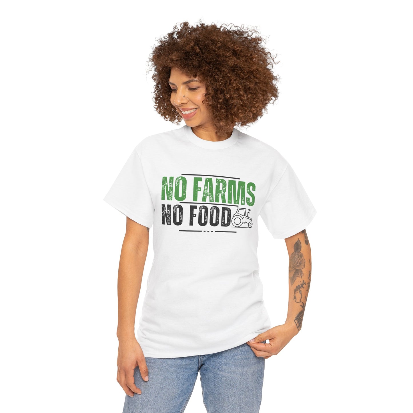 No Farms No Food Unisex Heavy Cotton Tee USA