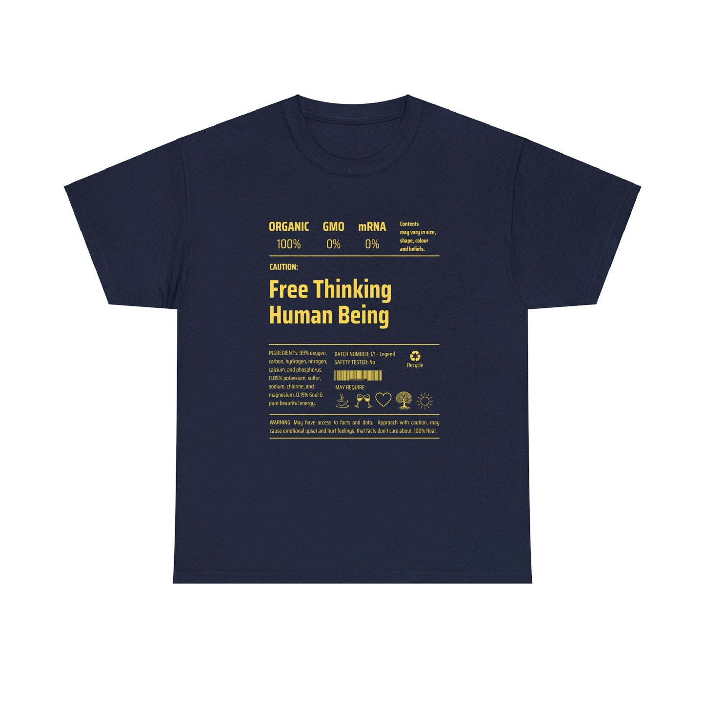 Free Thinking Human Being Unisex Cotton Tee USA