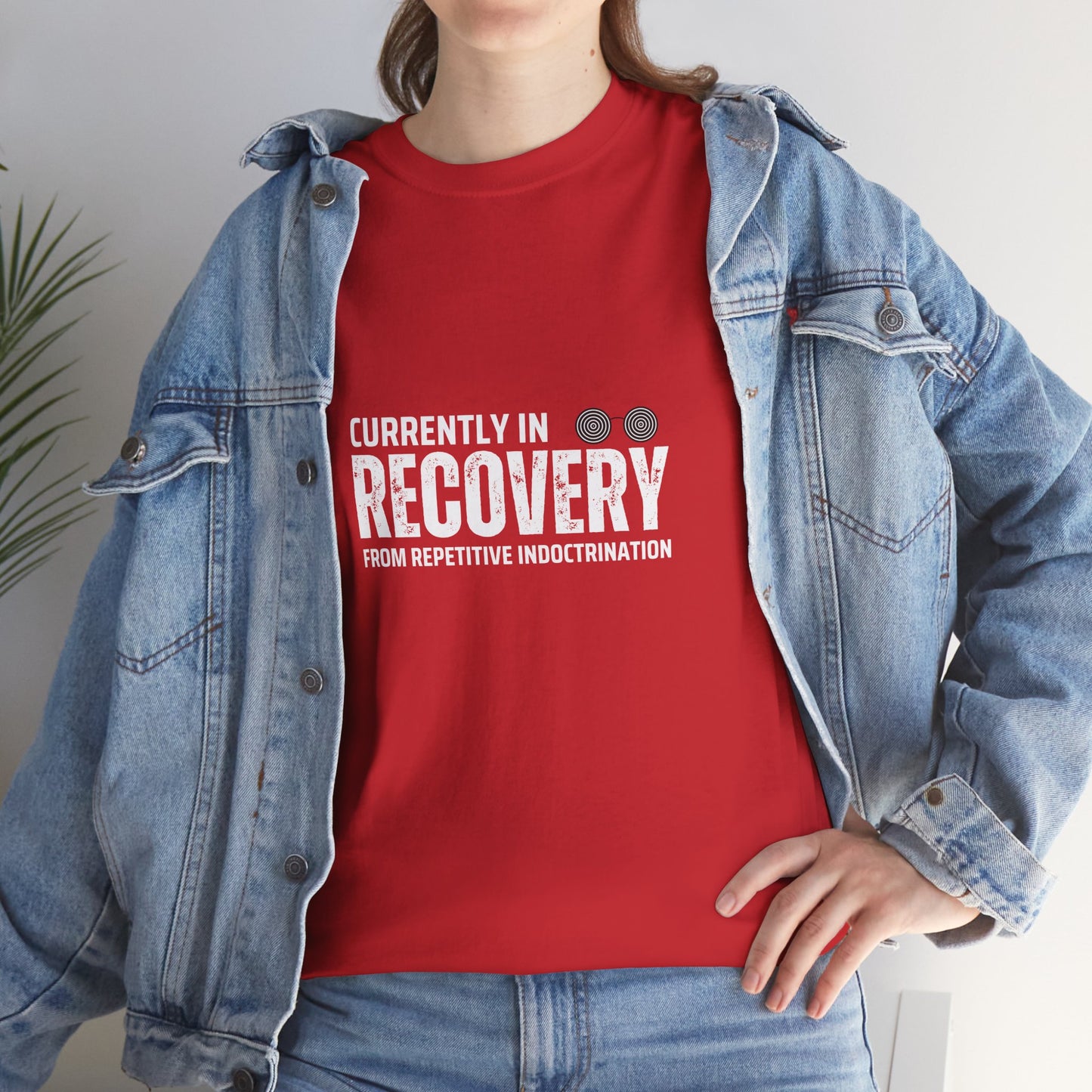 Currently in Recovery from Repetitive Indoctrination Unisex Cotton Tee USA