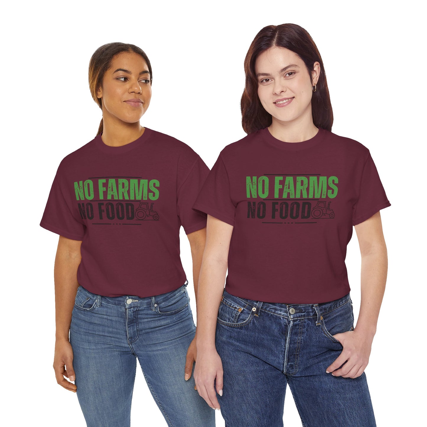 No Farms No Food Unisex Heavy Cotton Tee USA