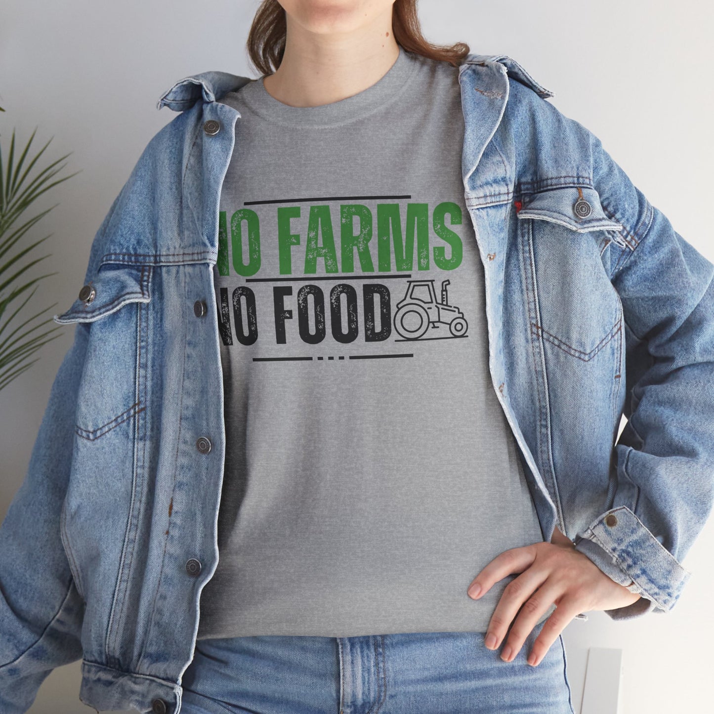 No Farms No Food Unisex Heavy Cotton Tee USA