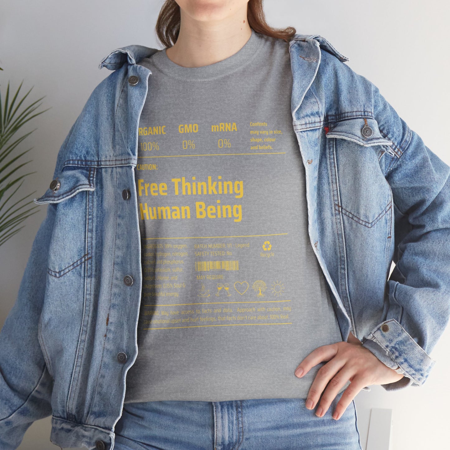 Free Thinking Human Being Unisex Cotton Tee USA