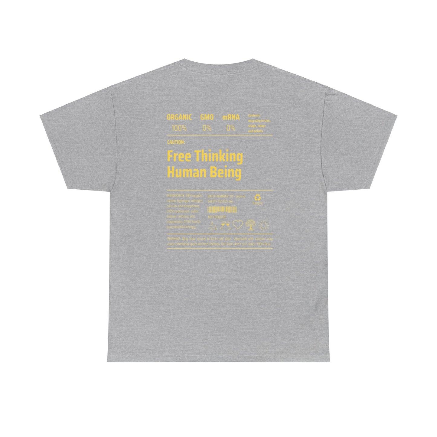 Free Thinking Human Being Club Unisex Cotton Tee USA