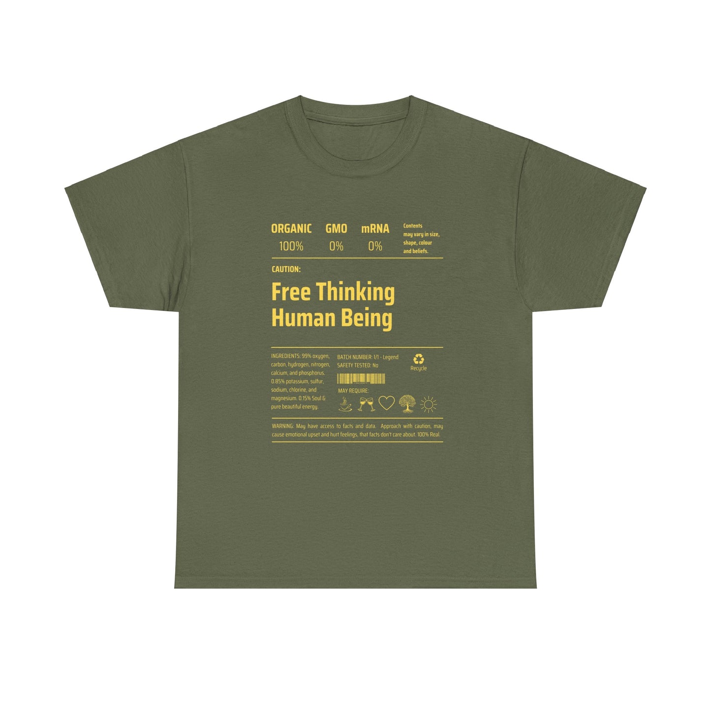 Free Thinking Human Being Unisex Cotton Tee USA