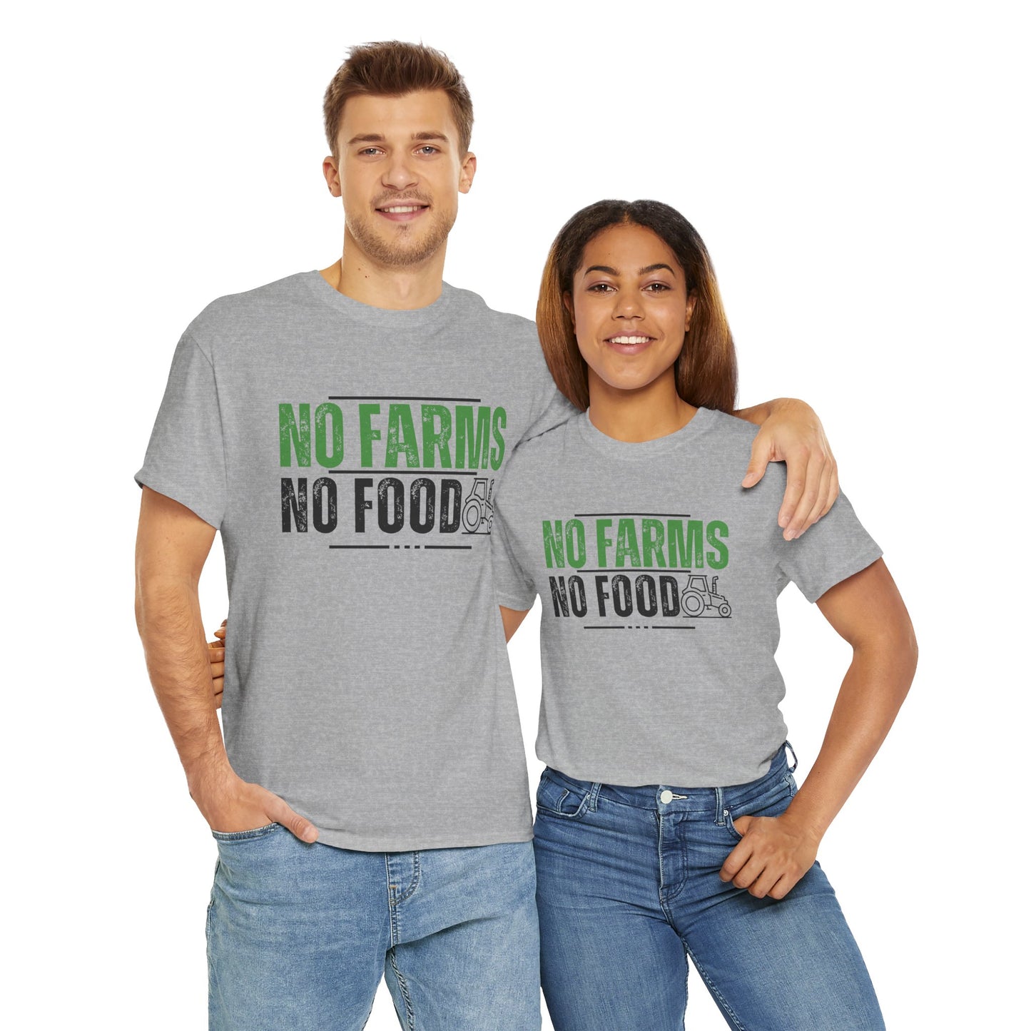 No Farms No Food Unisex Heavy Cotton Tee USA