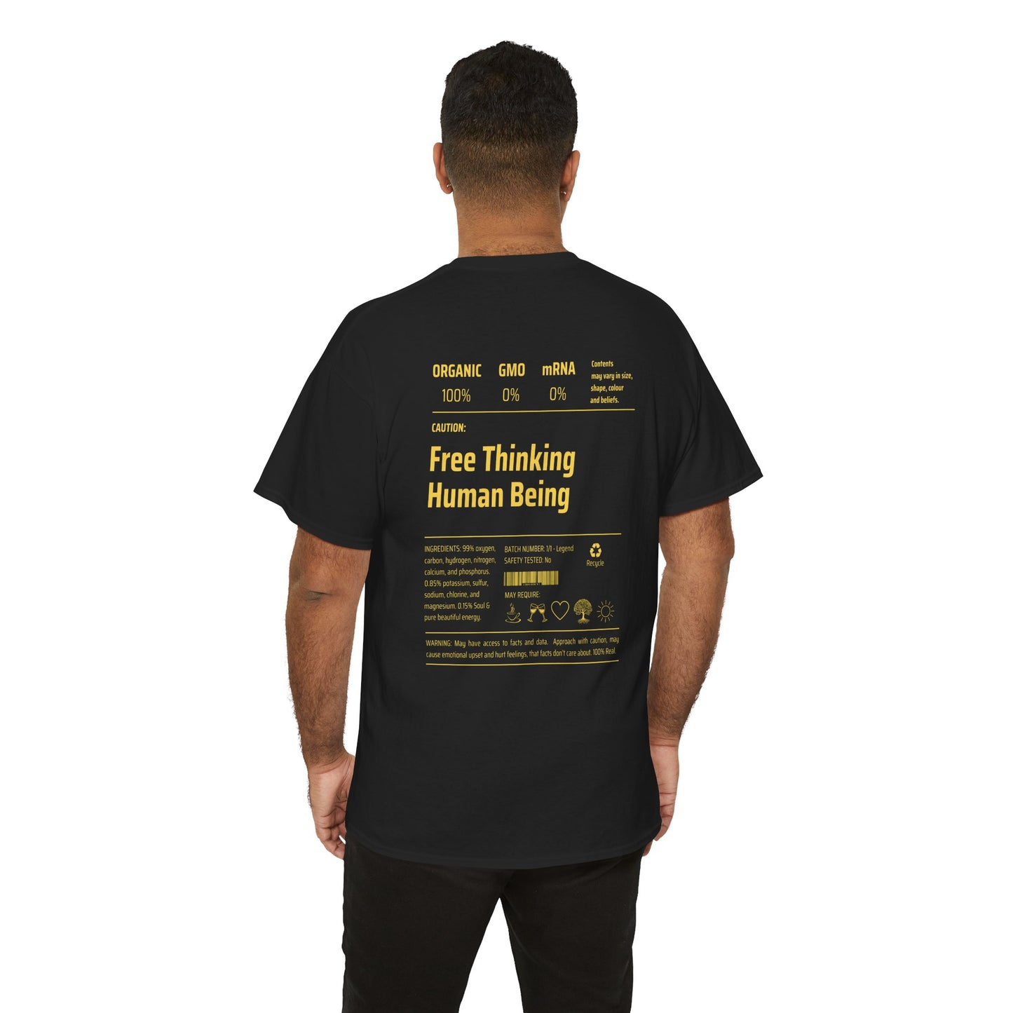 Free Thinking Human Being Club Unisex Cotton Tee USA