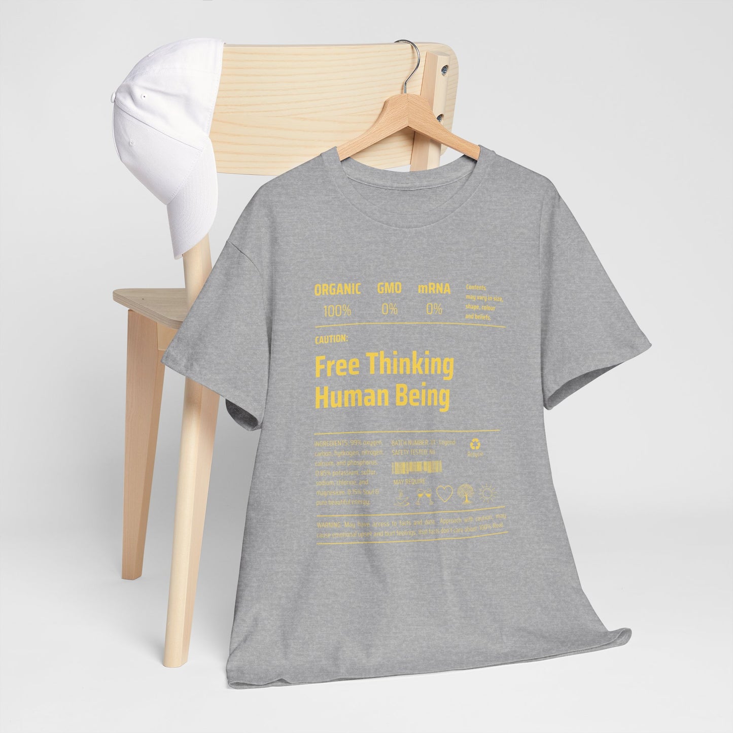 Free Thinking Human Being Unisex Cotton Tee USA