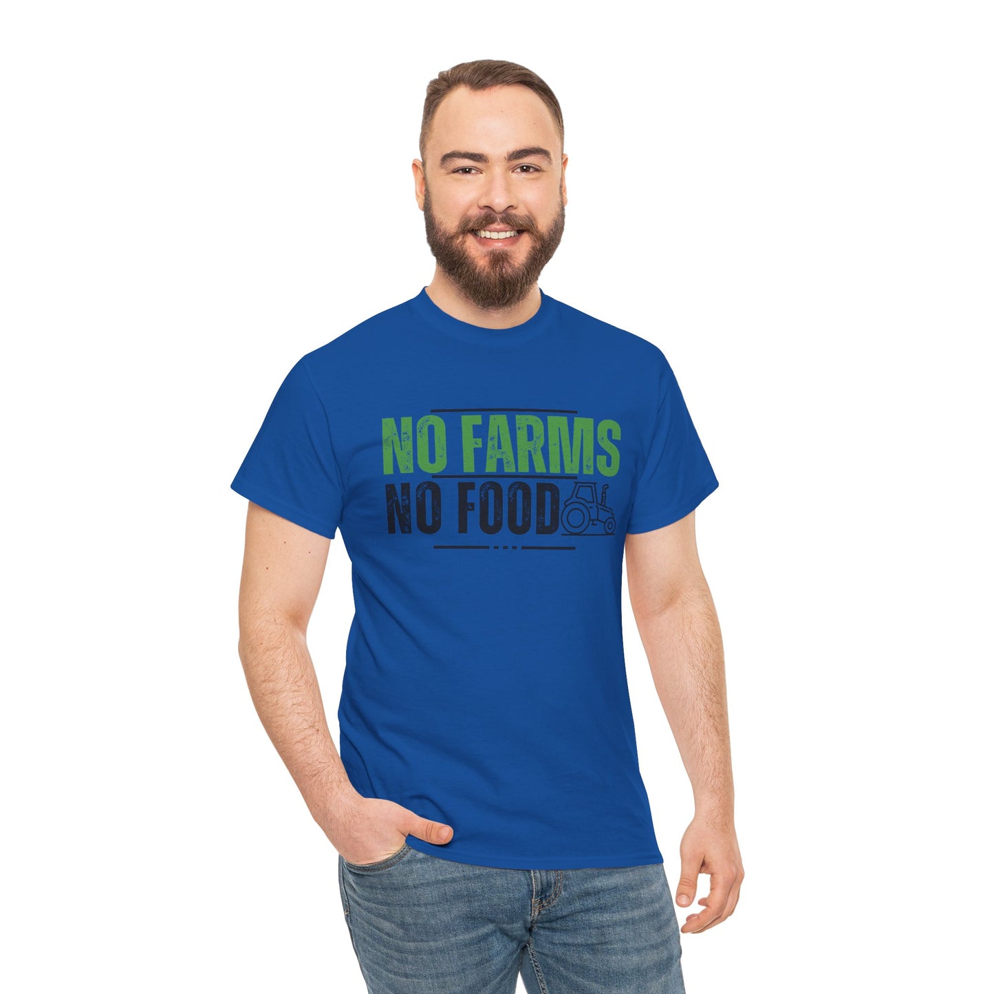 No Farms No Food Unisex Heavy Cotton Tee USA