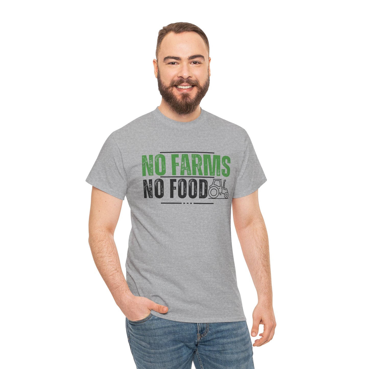 No Farms No Food Unisex Heavy Cotton Tee USA