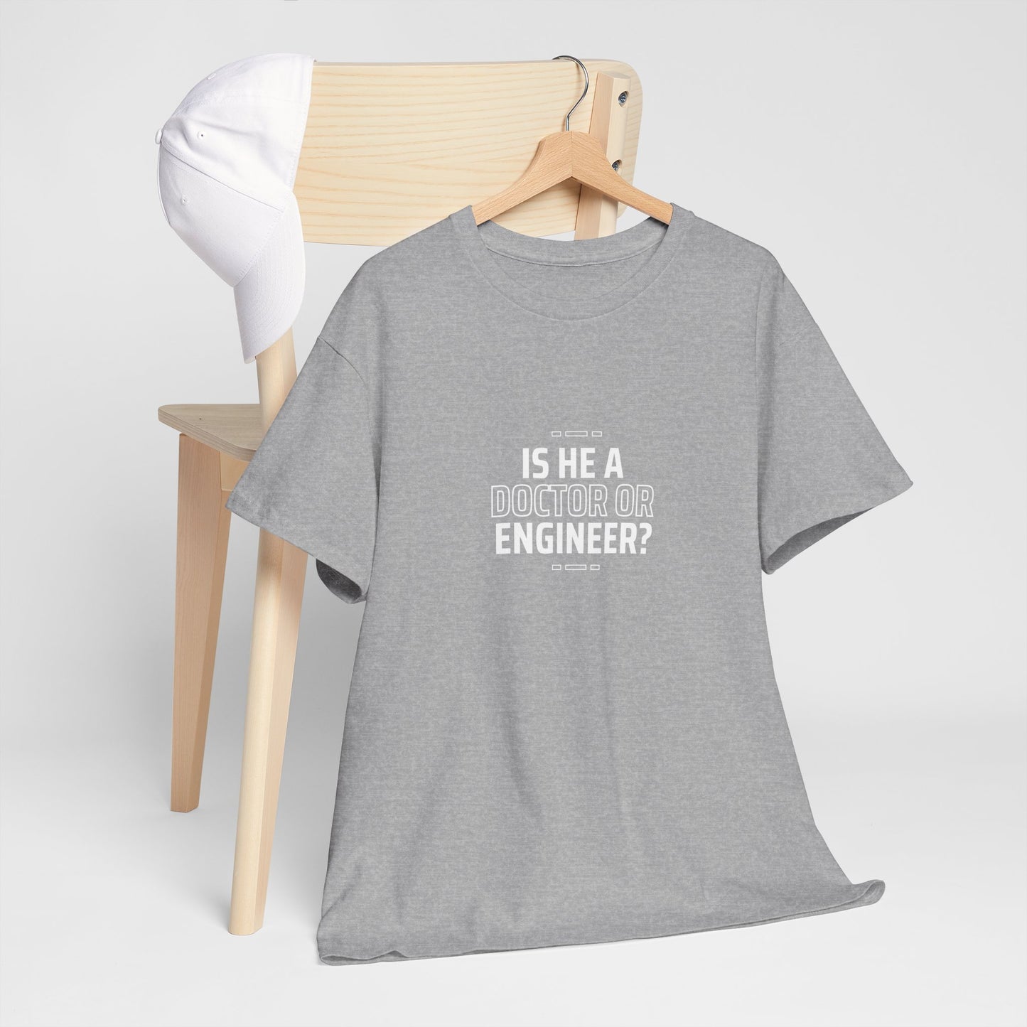 Is he a Doctor or Engineer? Unisex Cotton Tee USA