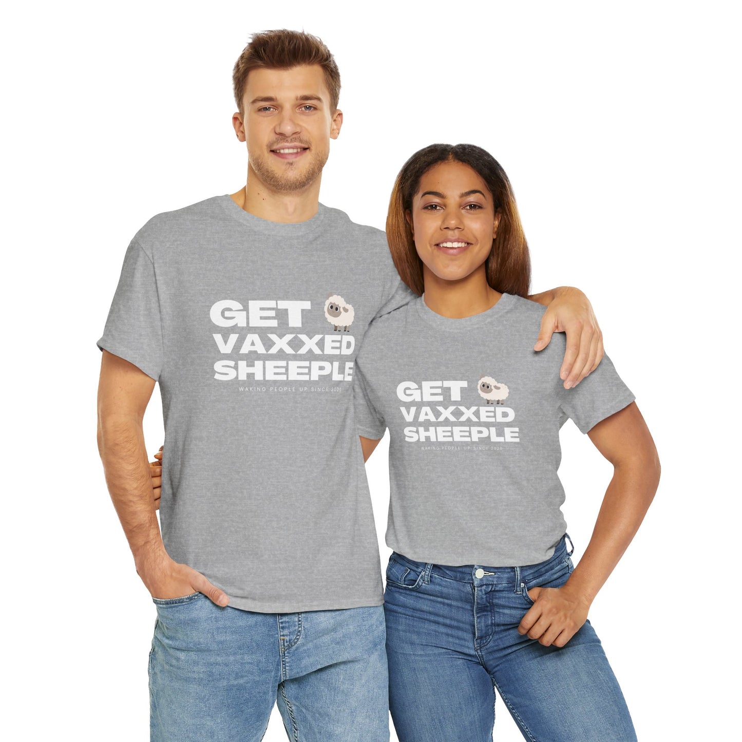 Get Vaxxed Sheeple Unisex Cotton Tee USA