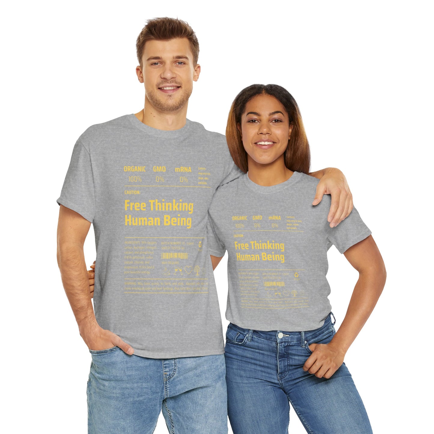 Free Thinking Human Being Unisex Cotton Tee USA