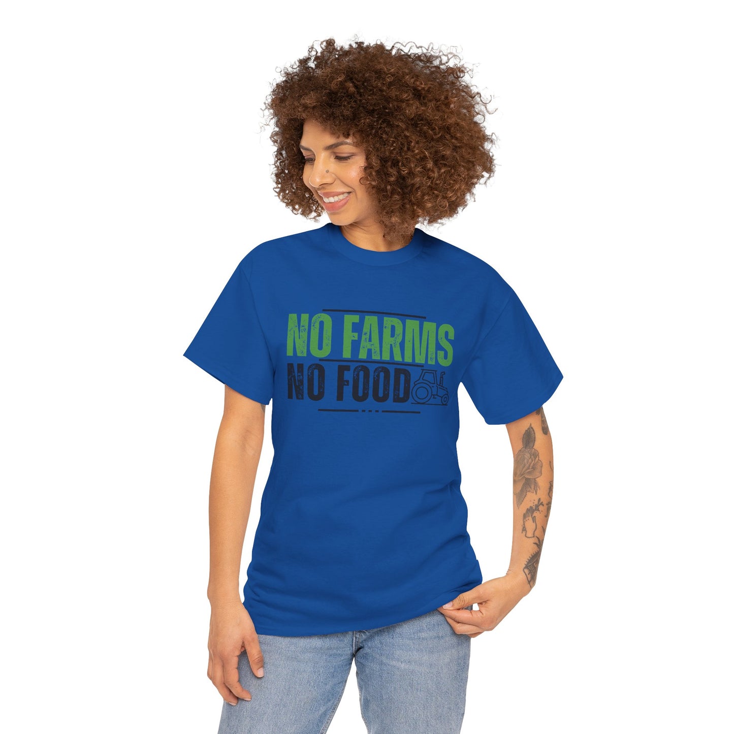 No Farms No Food Unisex Heavy Cotton Tee USA