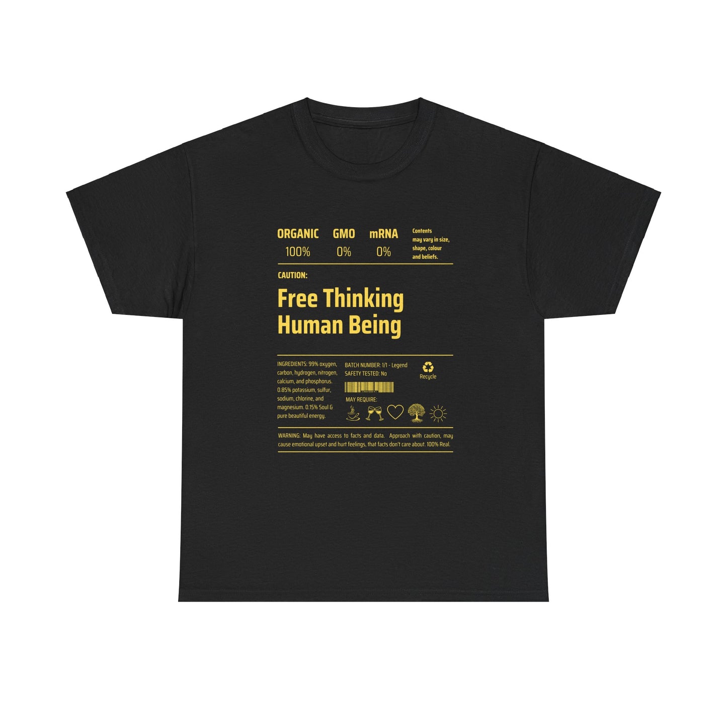 Free Thinking Human Being Unisex Cotton Tee USA