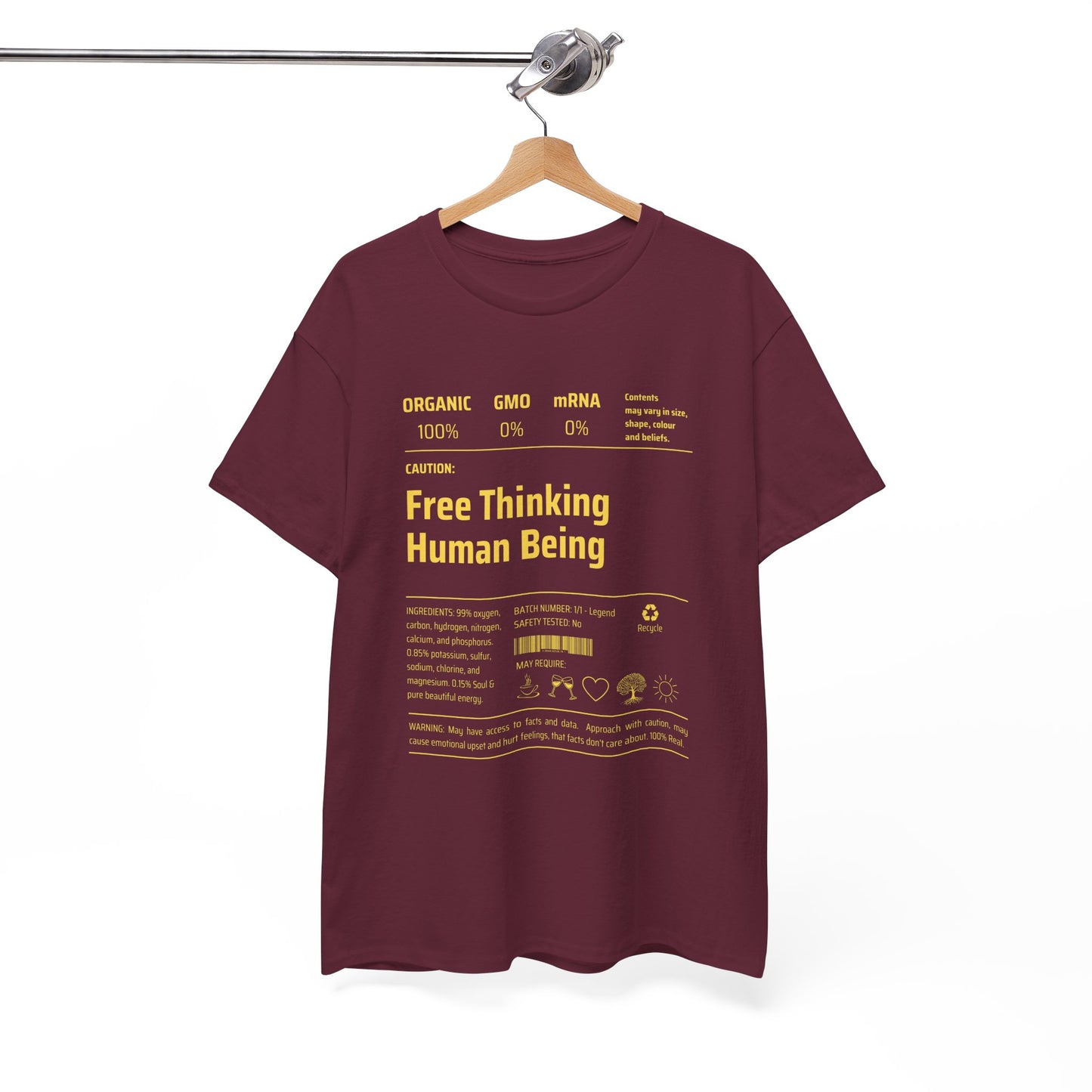 Free Thinking Human Being Unisex Cotton Tee USA