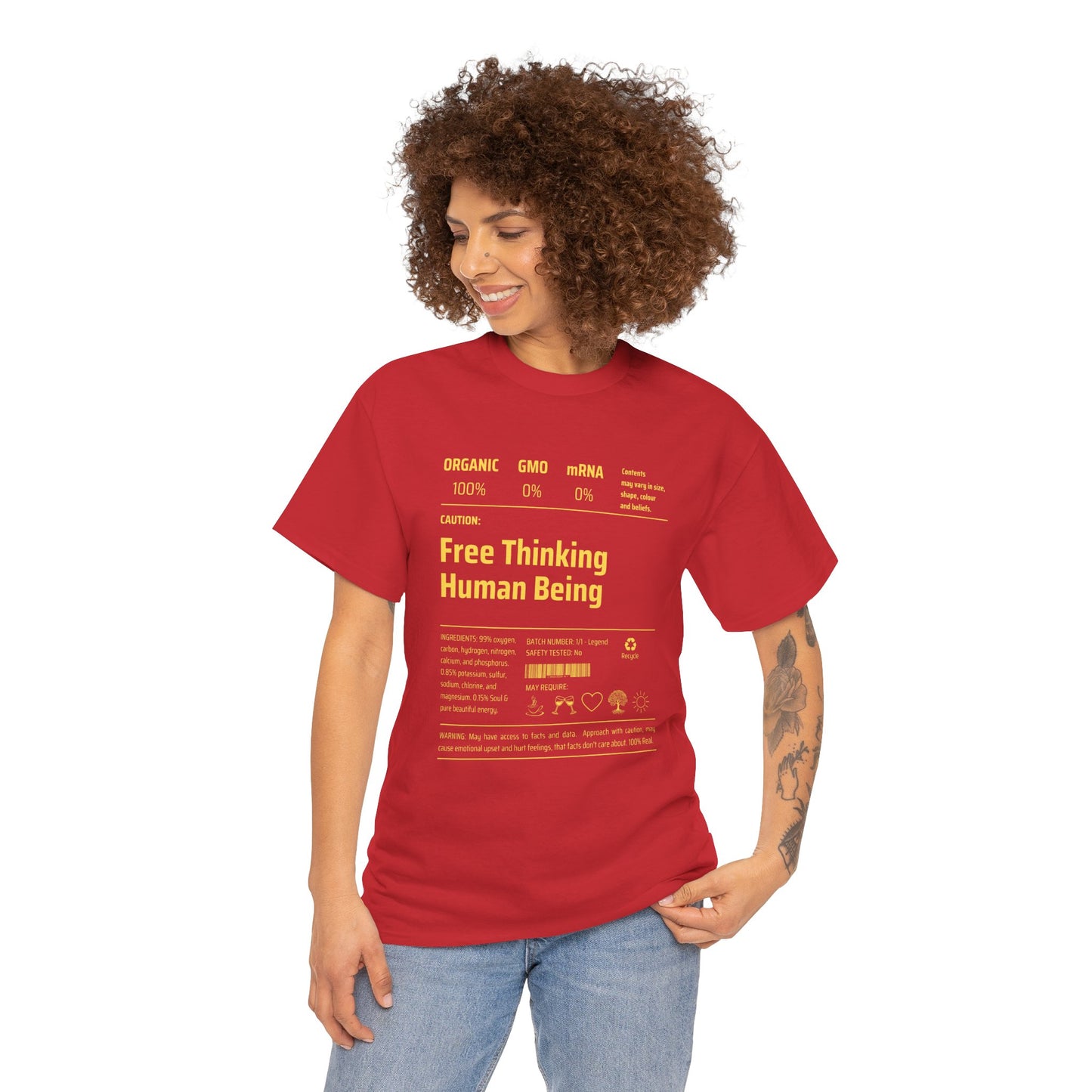 Free Thinking Human Being Unisex Cotton Tee USA