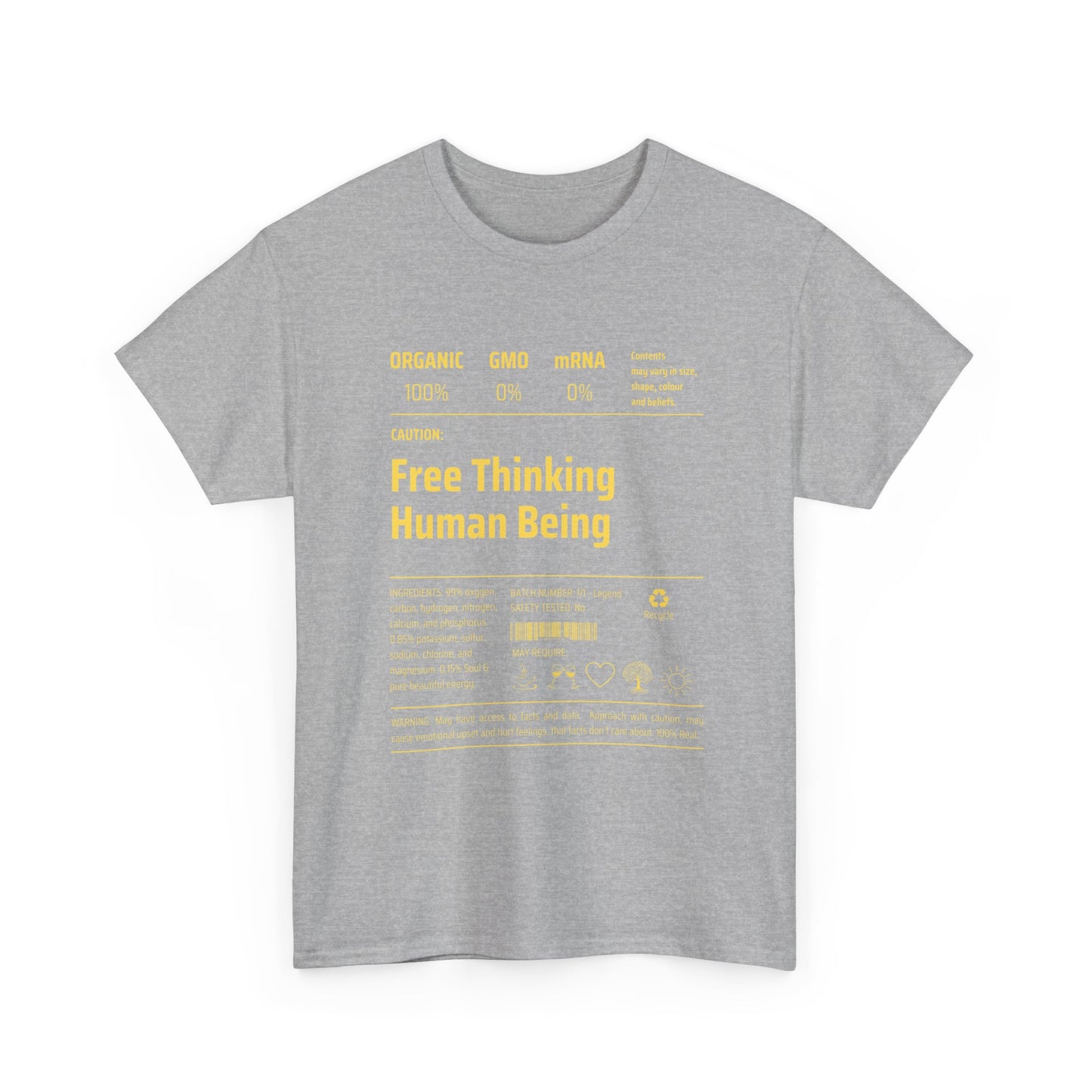 Free Thinking Human Being Unisex Cotton Tee USA