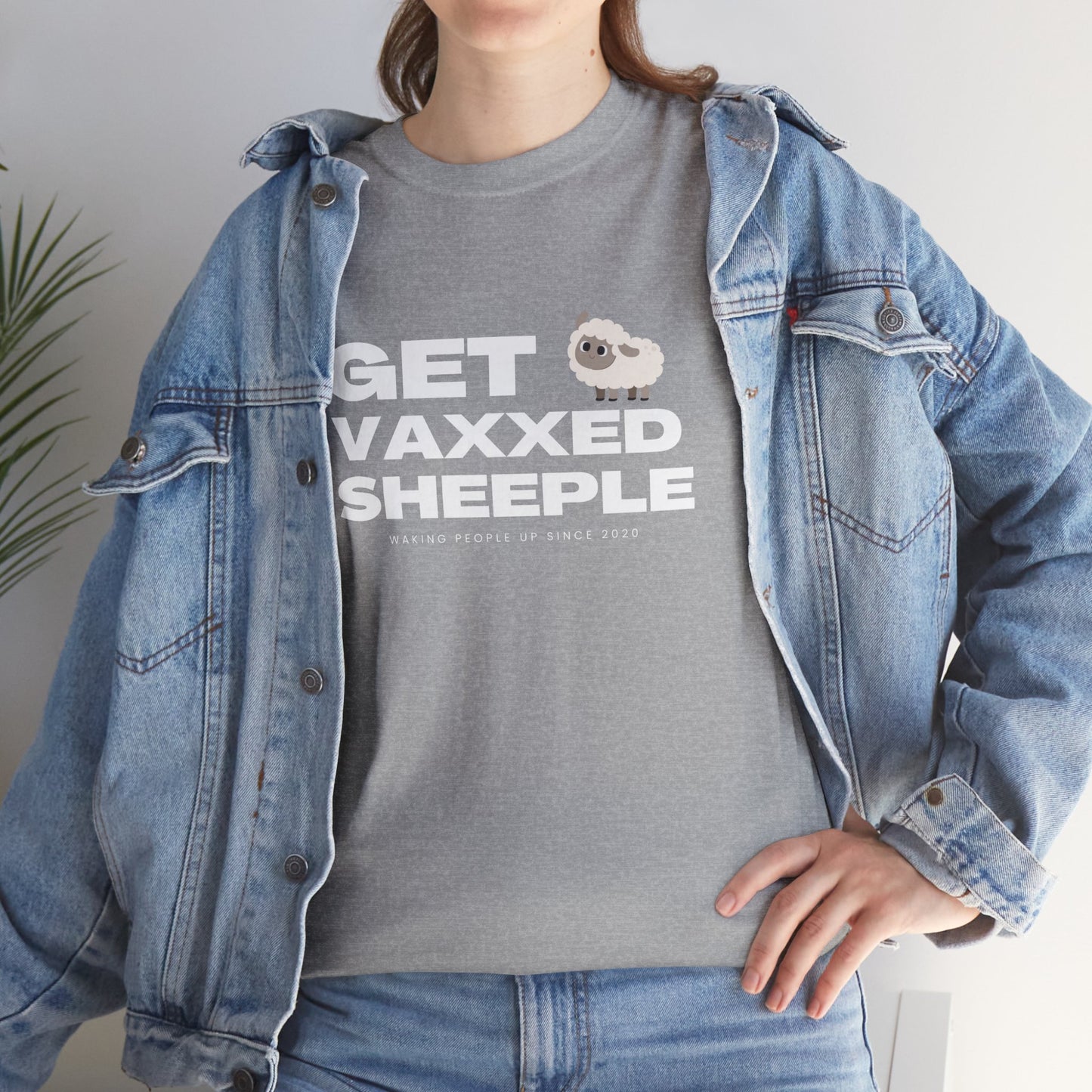 Get Vaxxed Sheeple Unisex Cotton Tee USA