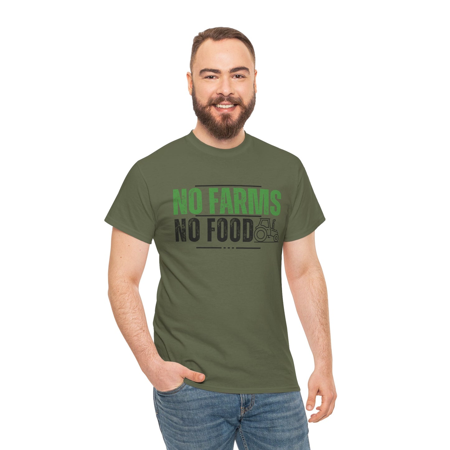 No Farms No Food Unisex Heavy Cotton Tee USA