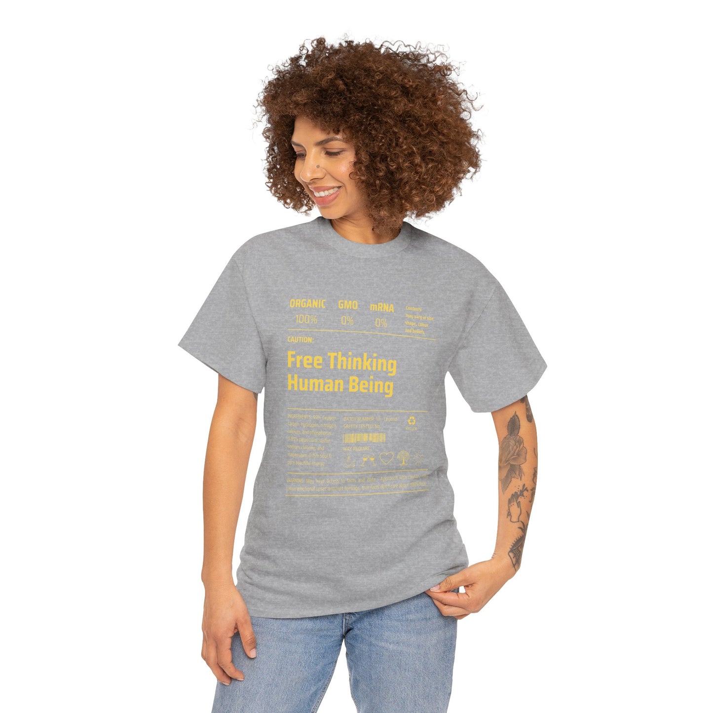 Free Thinking Human Being Unisex Cotton Tee USA